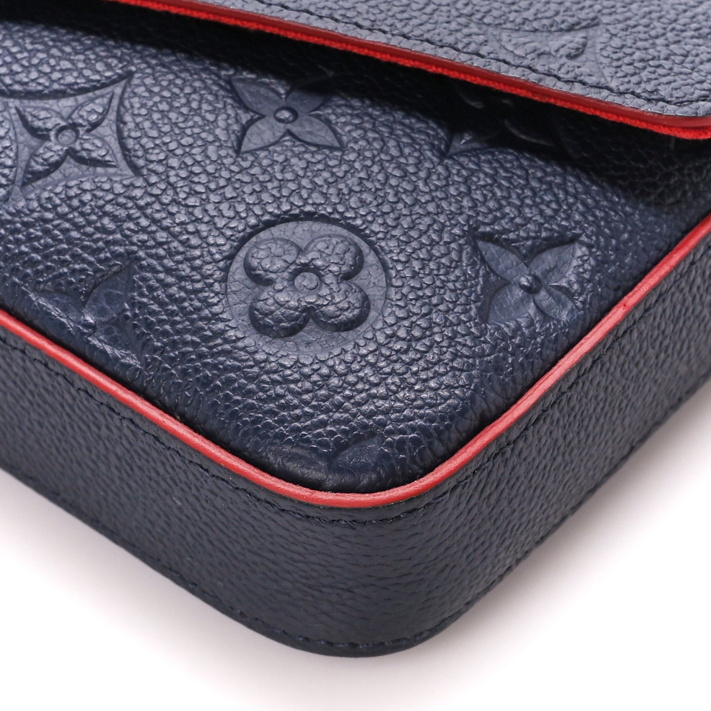 Empreinte Pochette Felicie Chain Wallet Marine Rouge