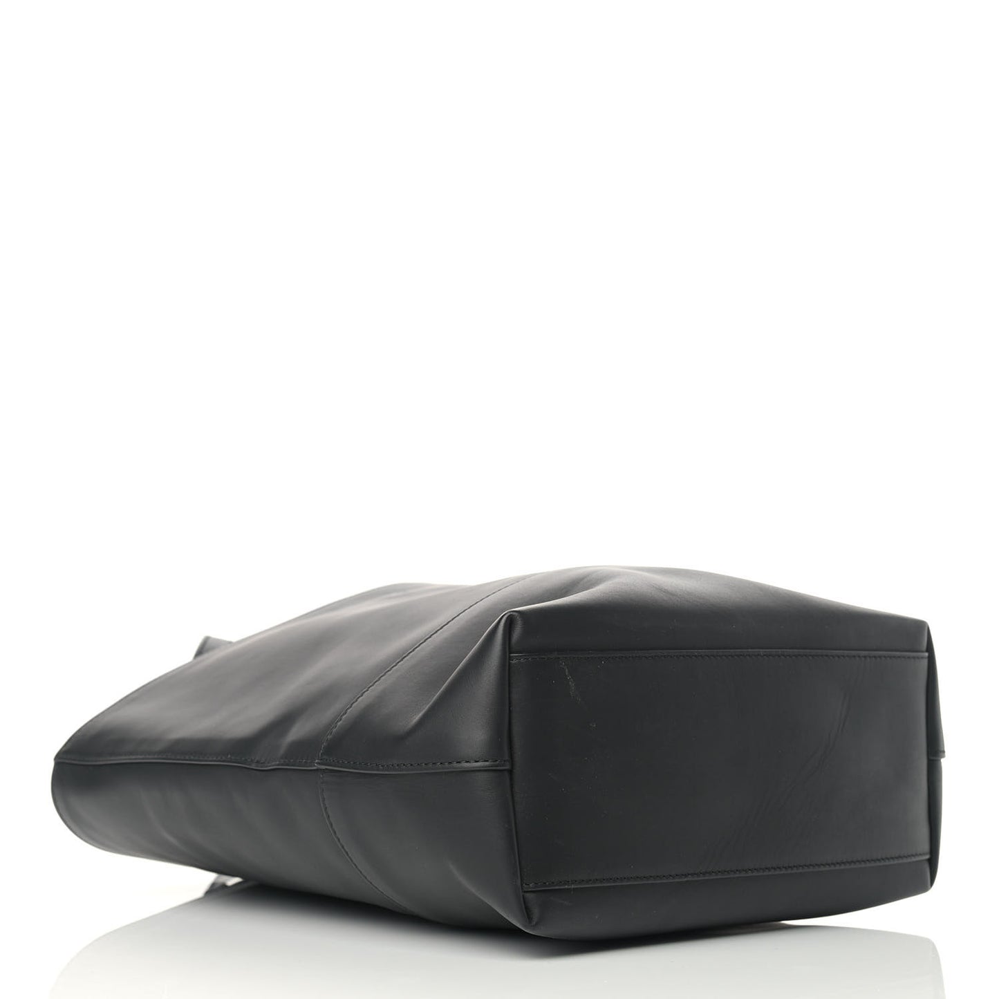Smooth Matte Calfskin Bucket Bag Black