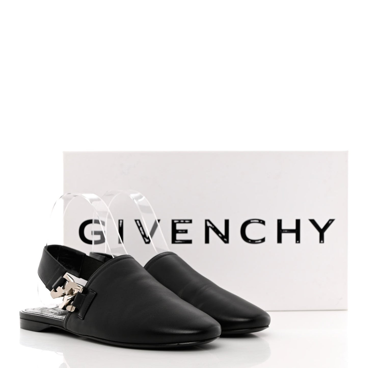 Lambskin Chain Mule 36.5 Black