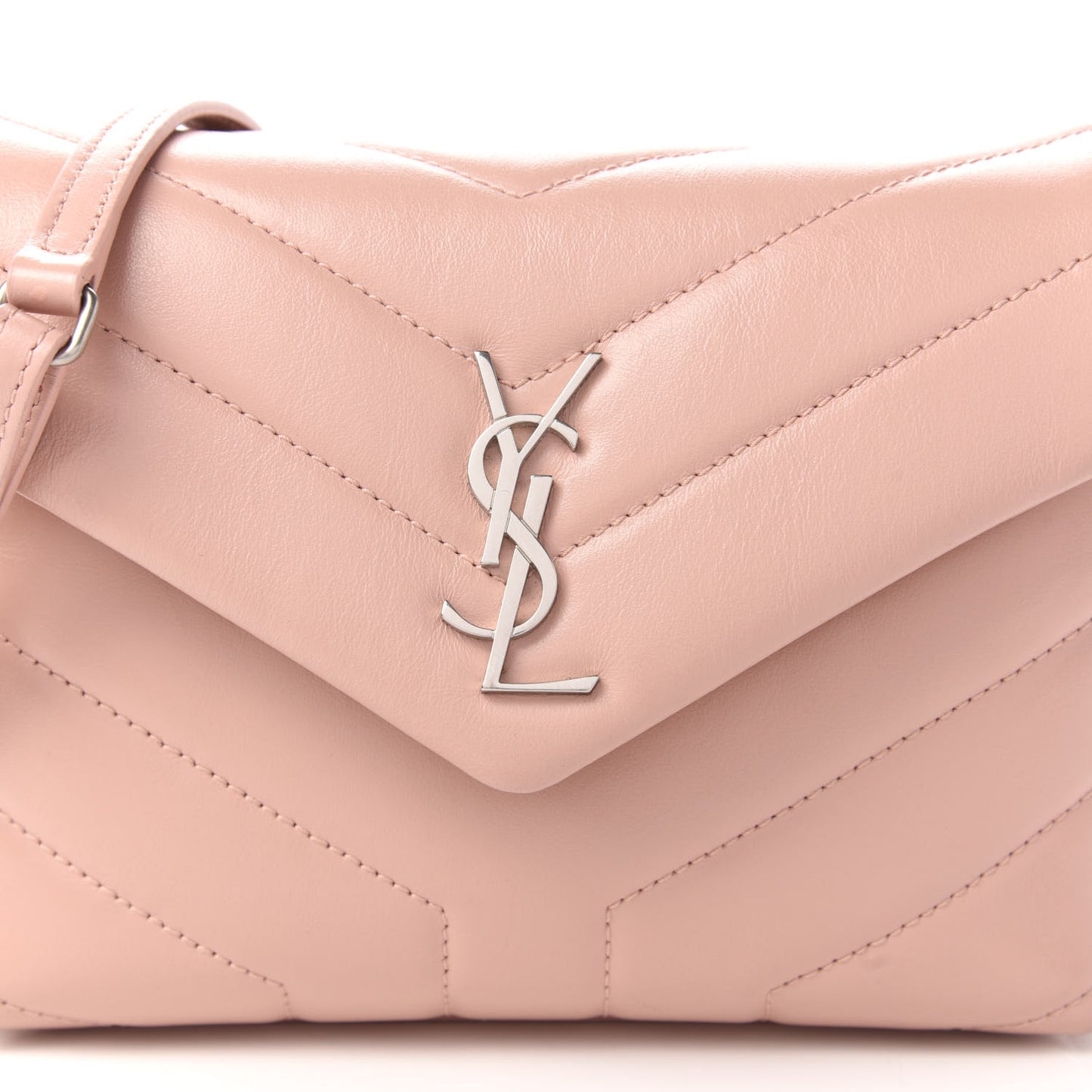 Calfskin Y Quilted Monogram Toy Loulou Crossbody Bag Pale Pink