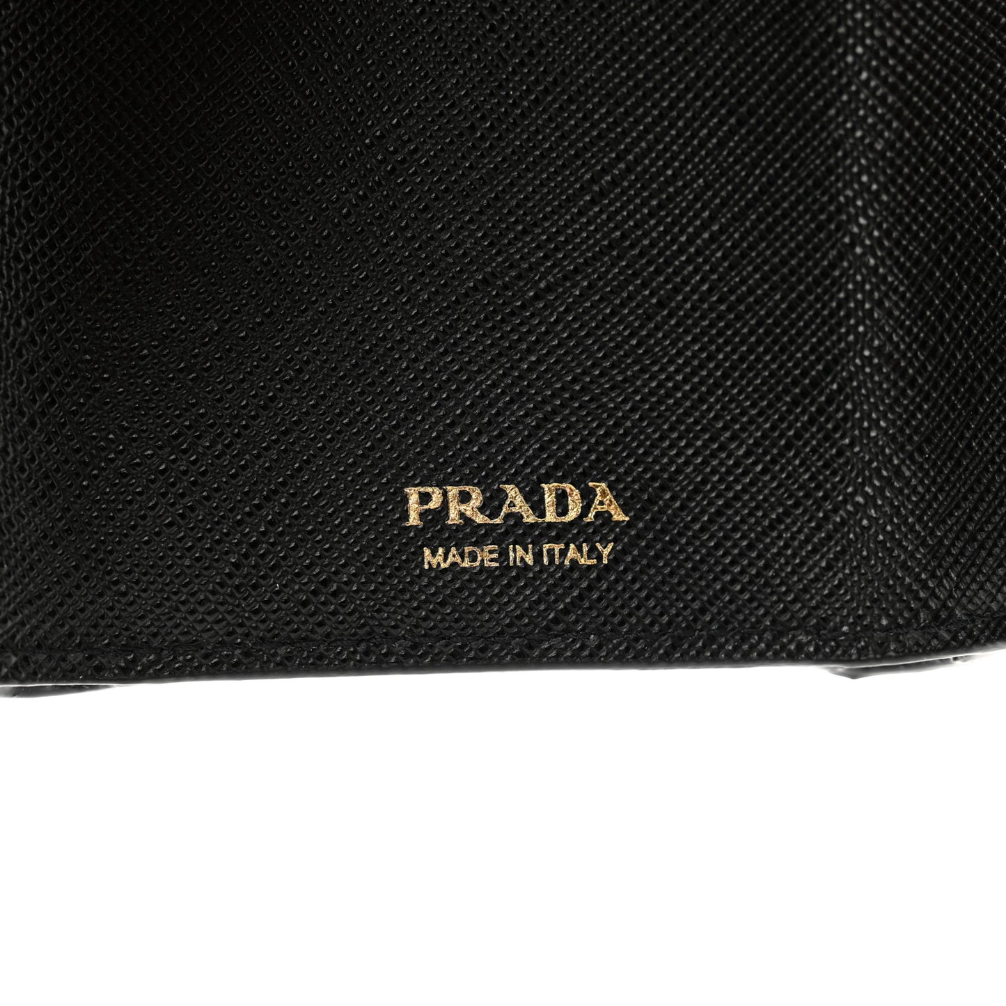 Saffiano Metal Tri-Fold Envelope Card Holder Wallet Black