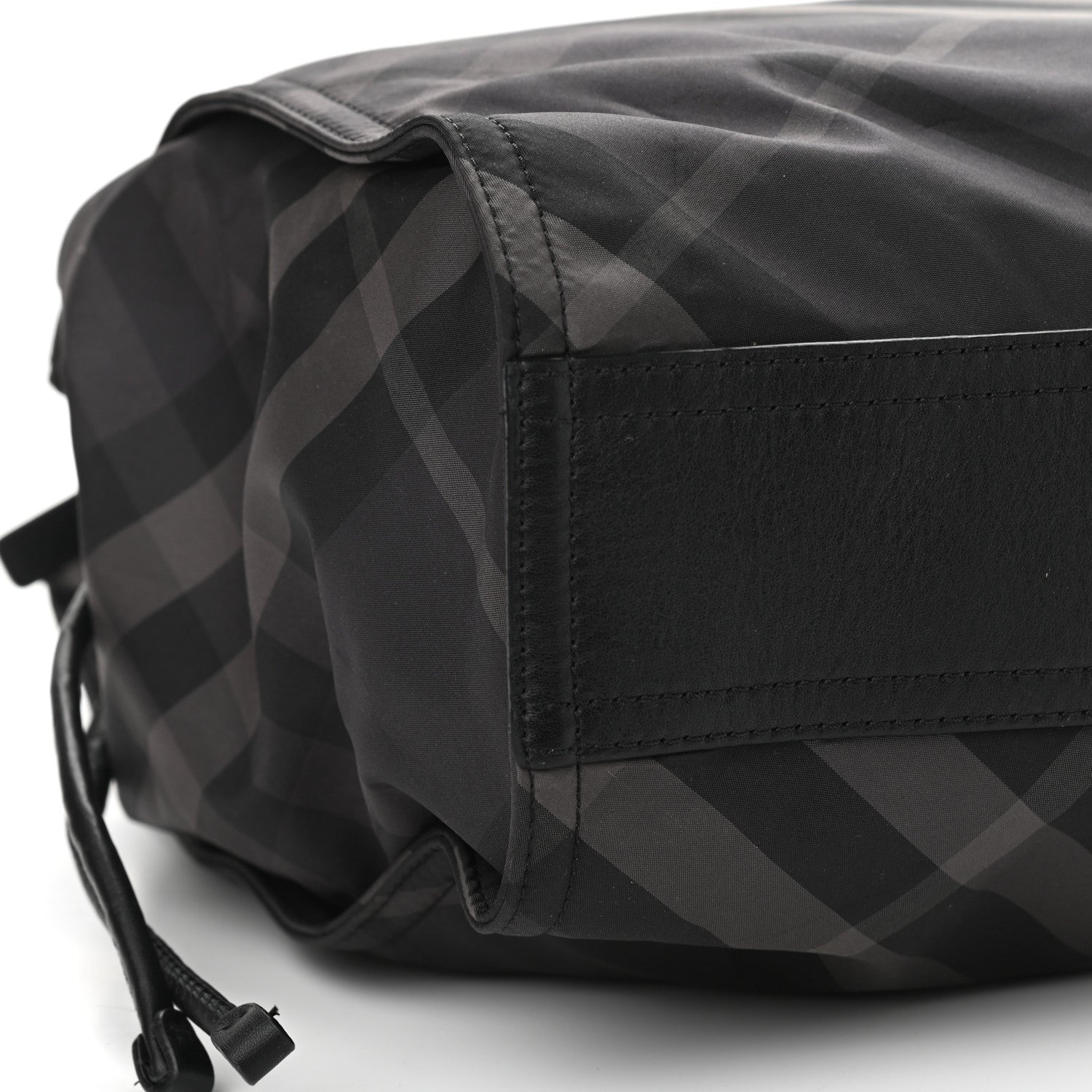 Burberry Nylon Check Buckleigh Packable Tote Charcoal 8 of 11