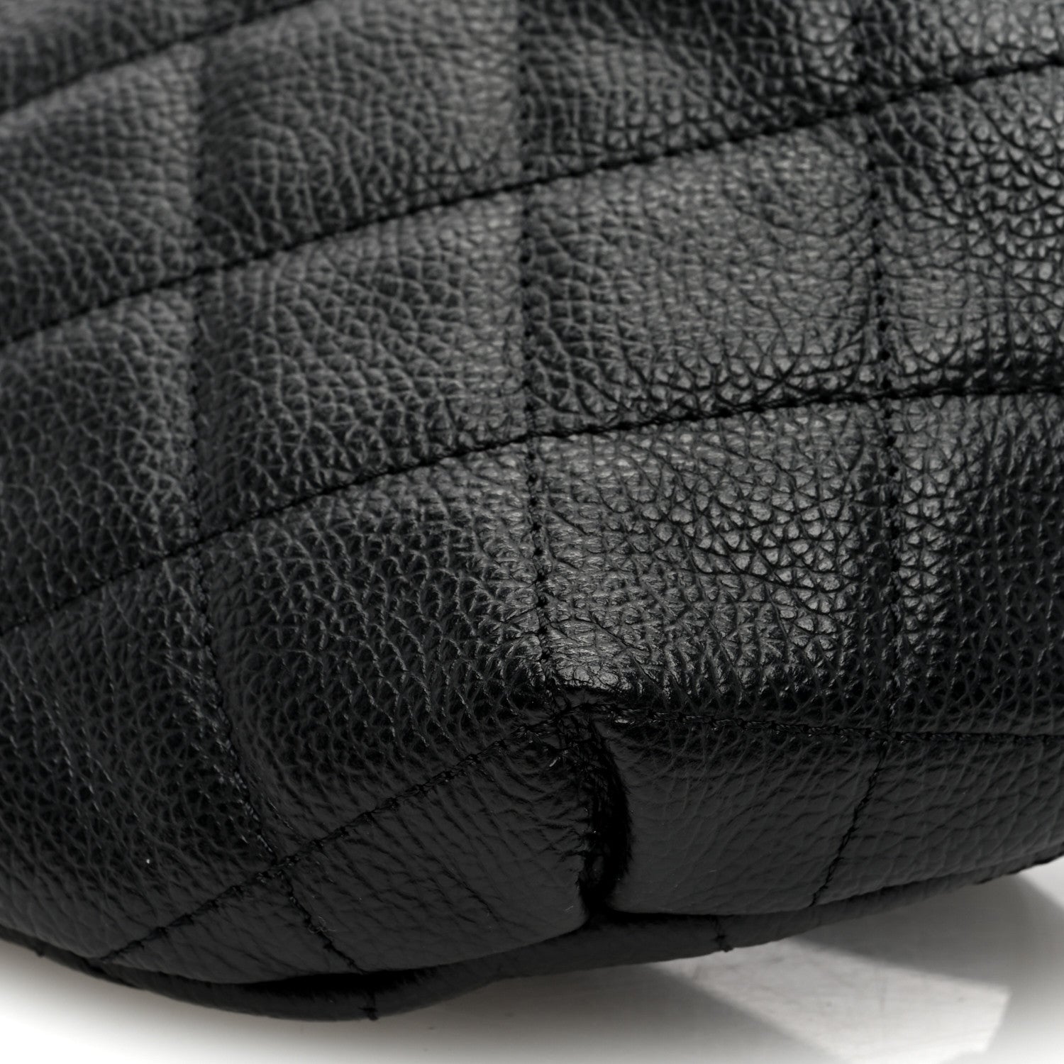 Chanel Grained Calfskin Quilted Waist Belt Bag Black 10 of 10