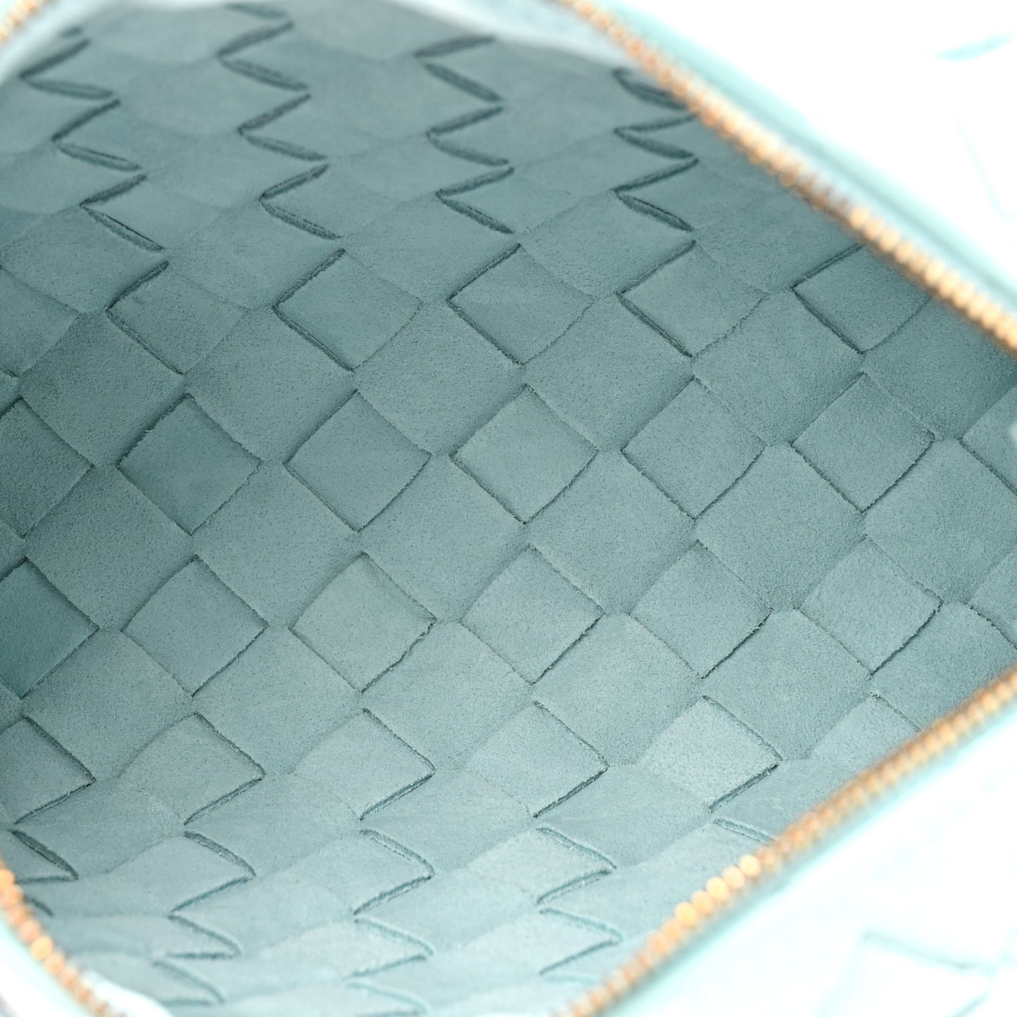 Suede Intrecciato Loop Camera Bag Teal
