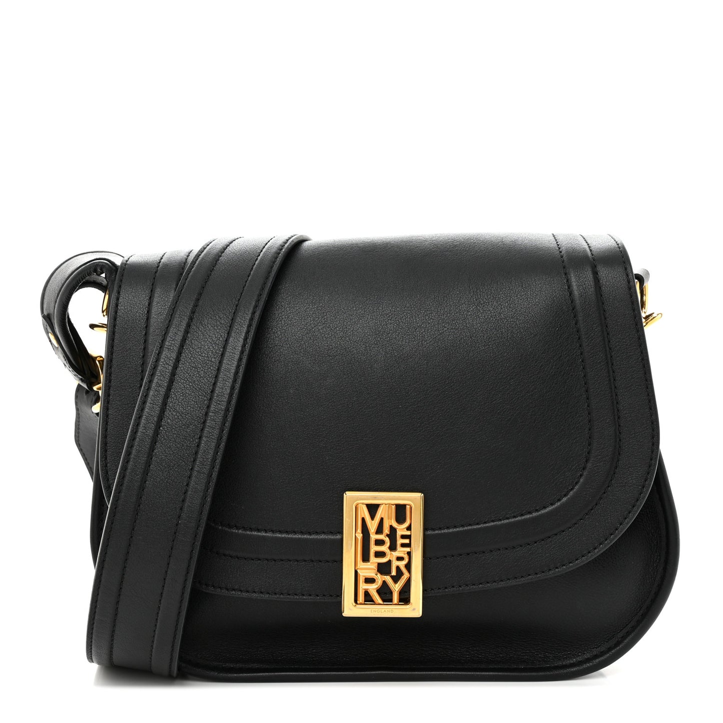 Silky Calfskin Sadie Satchel Black