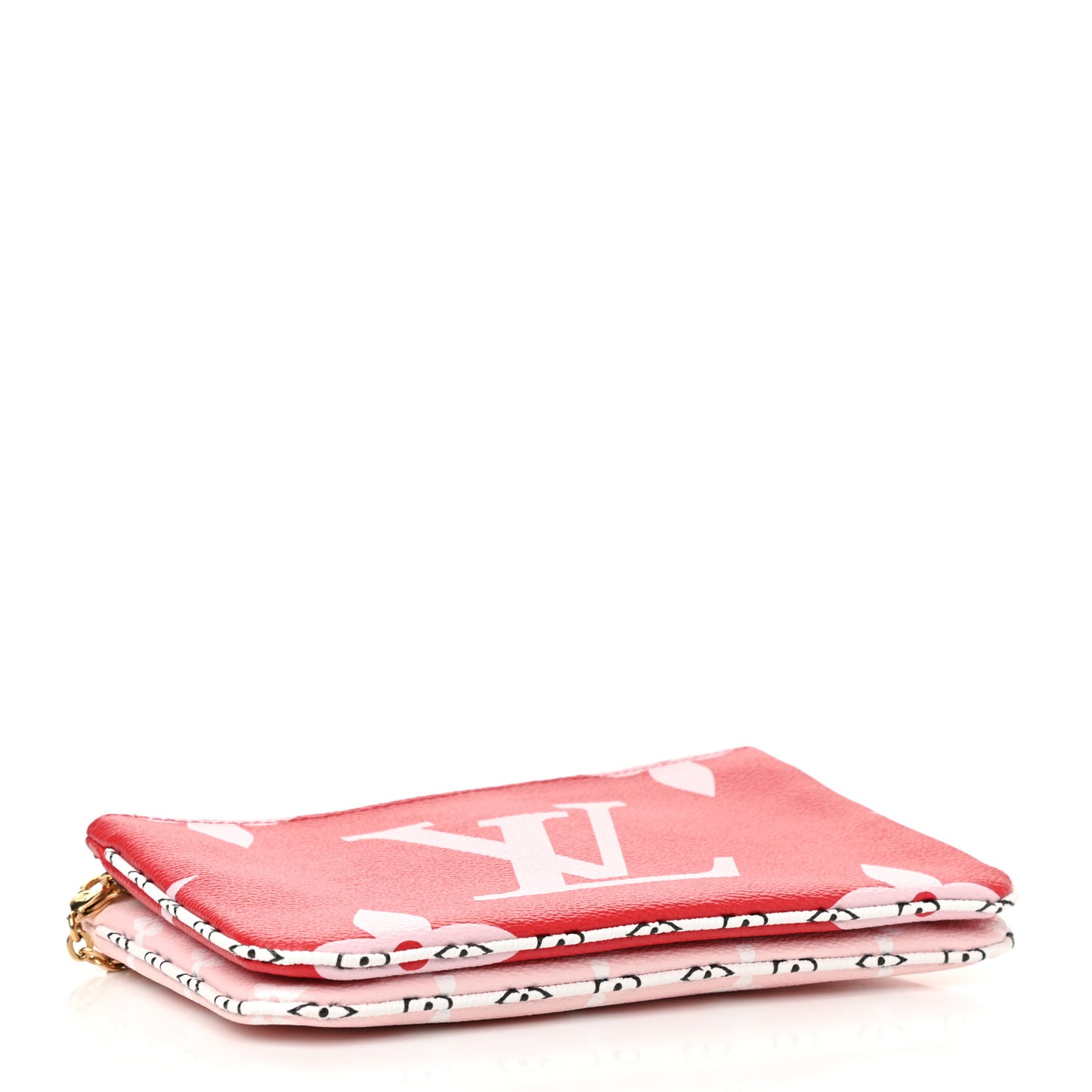 Monogram Giant Double Zip Pochette Rouge