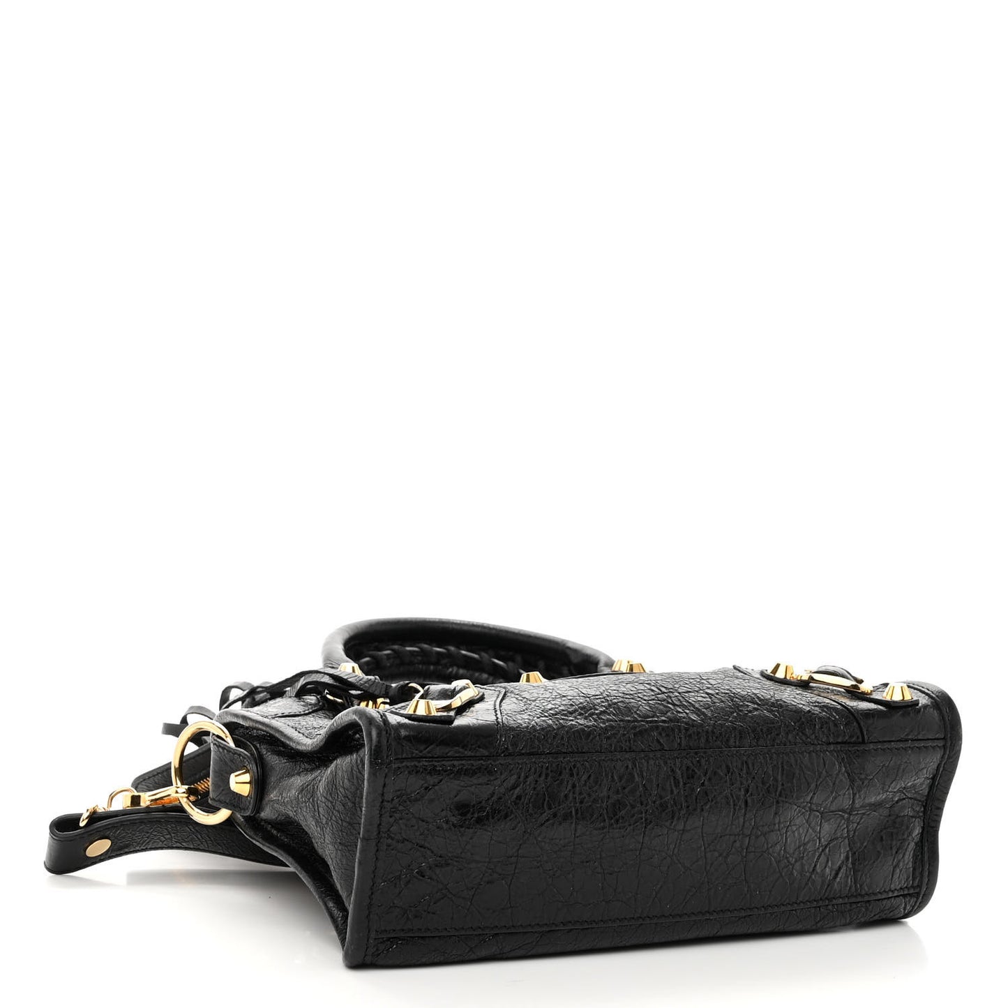 Agneau Classic Gold Hardware Mini City Black