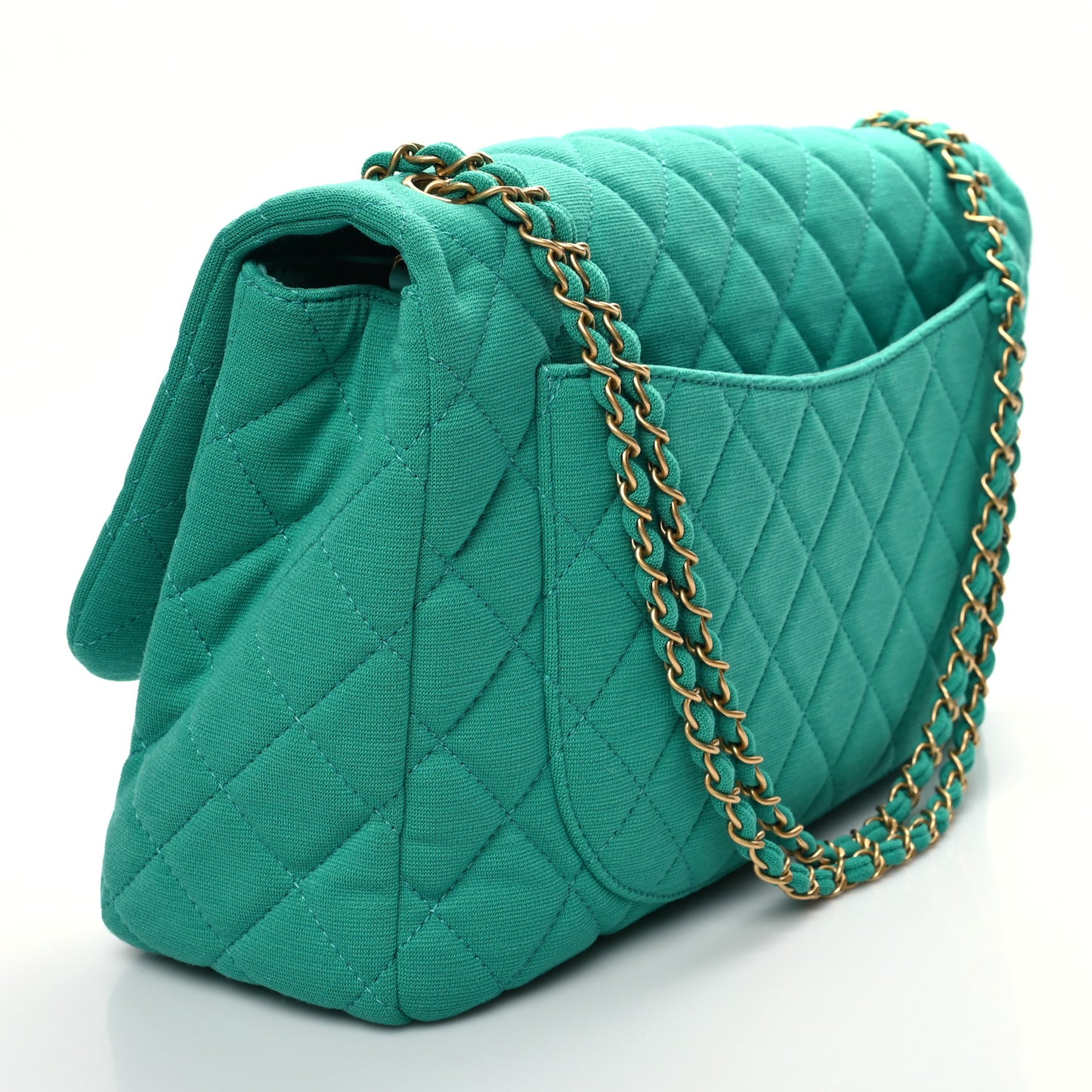 Jersey Quilted XL Jumbo Flap Green