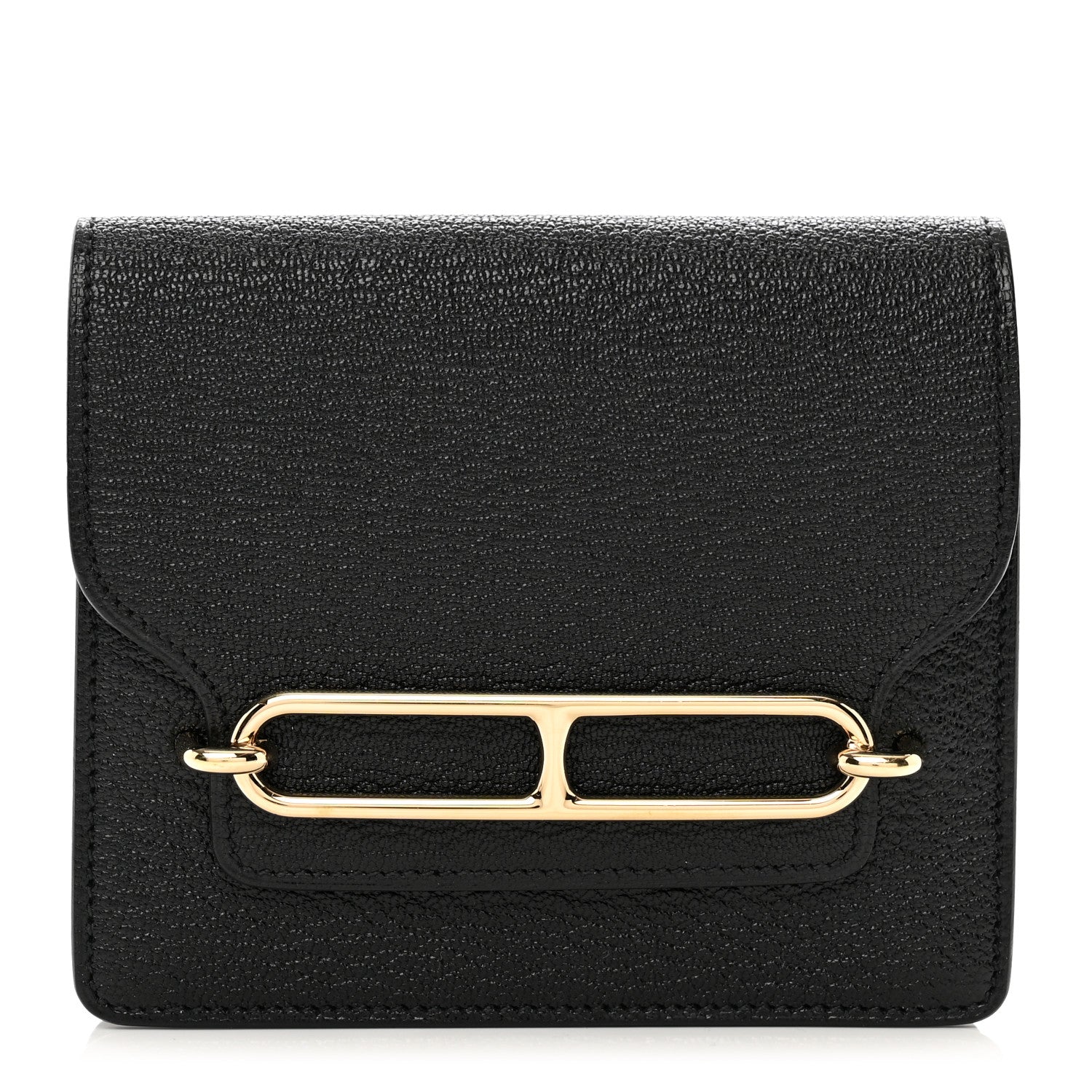 Hermes Chevre Mysore Roulis Slim Wallet Black 1 of 9