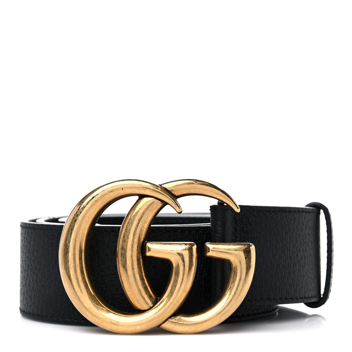 Gucci Textured Calfskin Double G 40mm Belt 80 32 Black 1 of 7