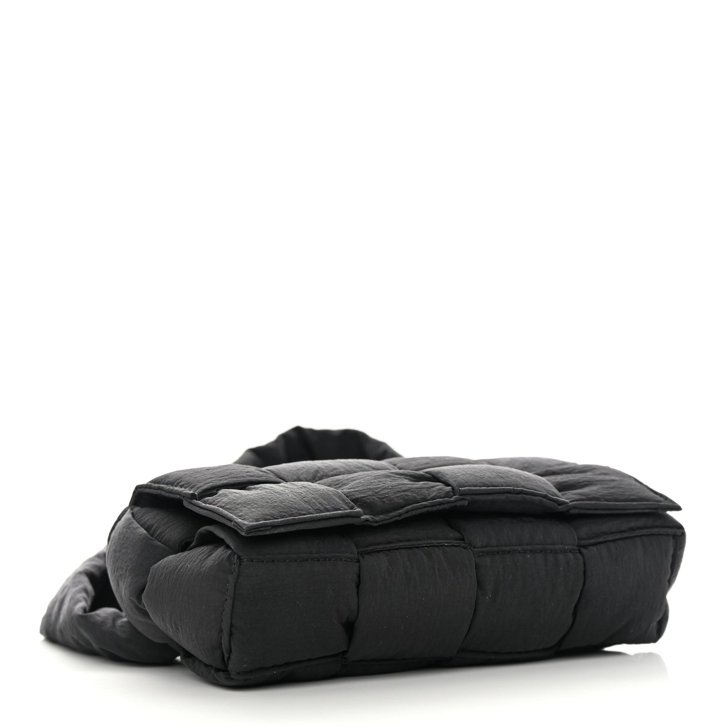 Nylon Intrecciato Padded Tech Mini Cassette Belt Bag Black