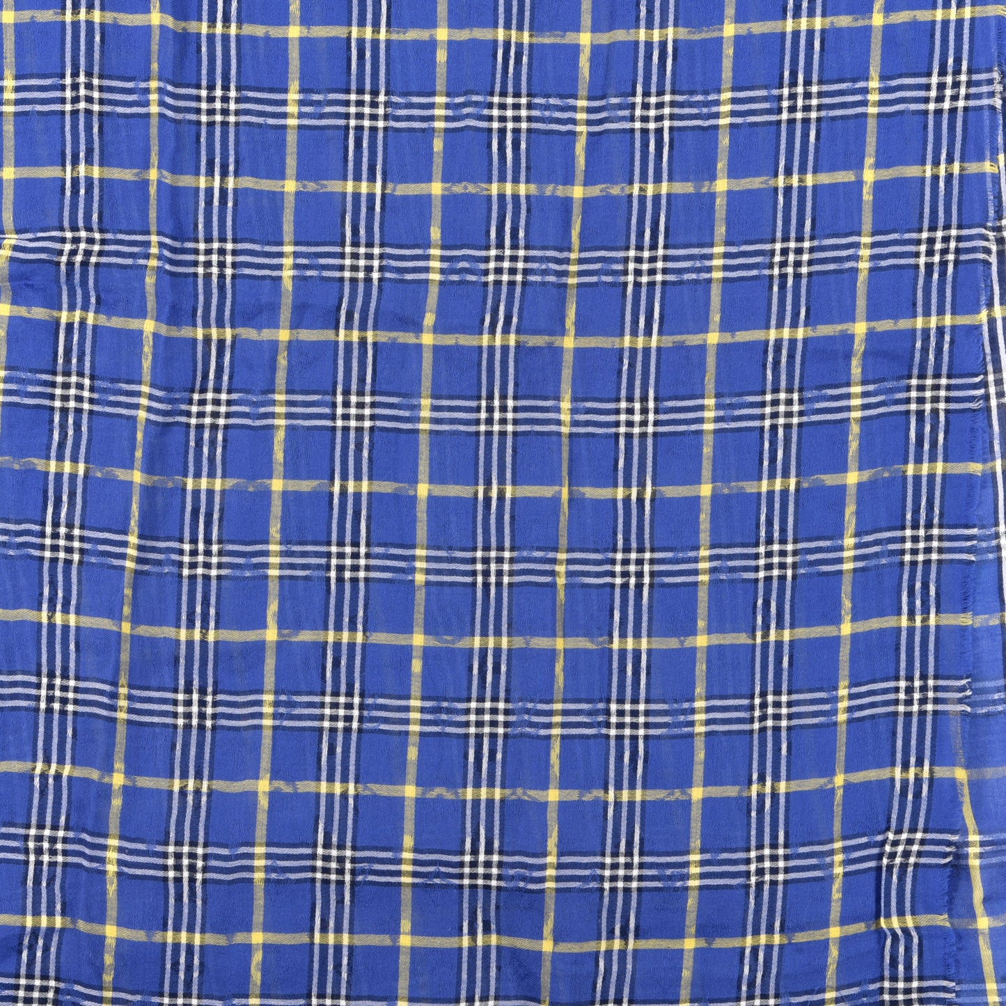 Gauze Plaid Masai Tartan Shawl Blue