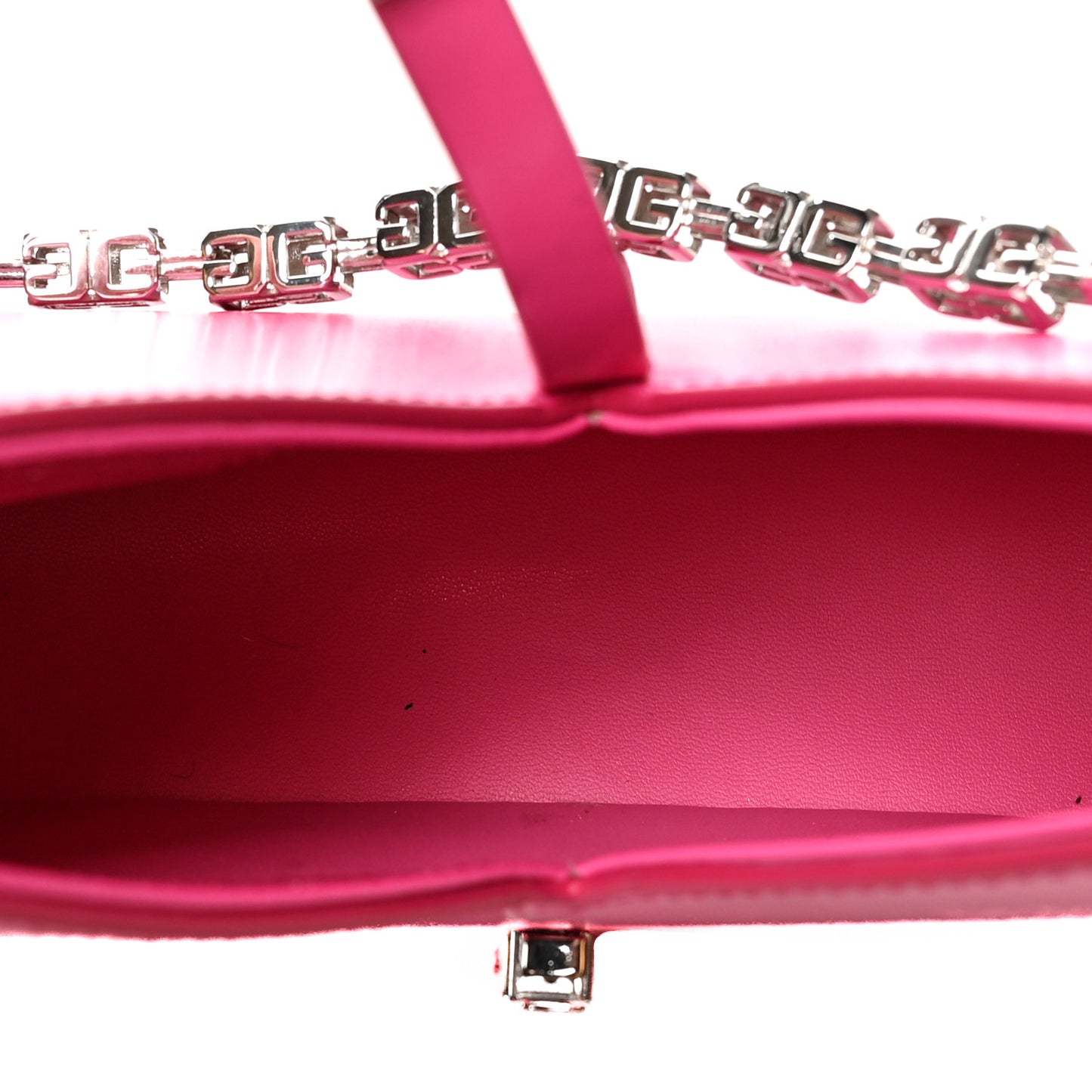 Box Calfskin Mini Cut Out Shoulder Bag Neon Pink