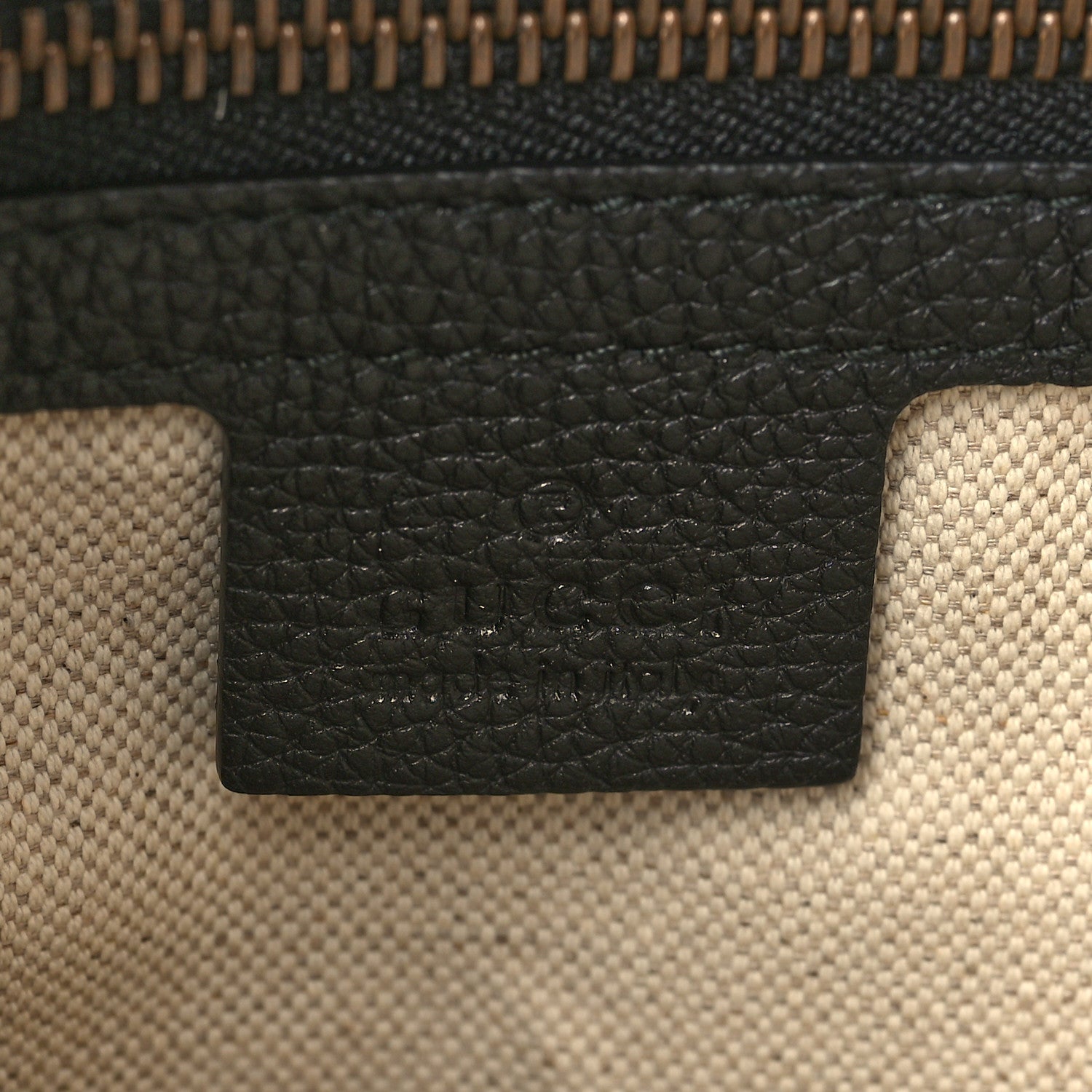 Gucci Grained Calfskin Logo Half Moon Hobo Black 6 of 9