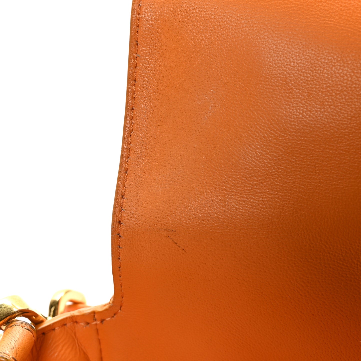 Nappa FF 1974 Embossed Baguette Clementine