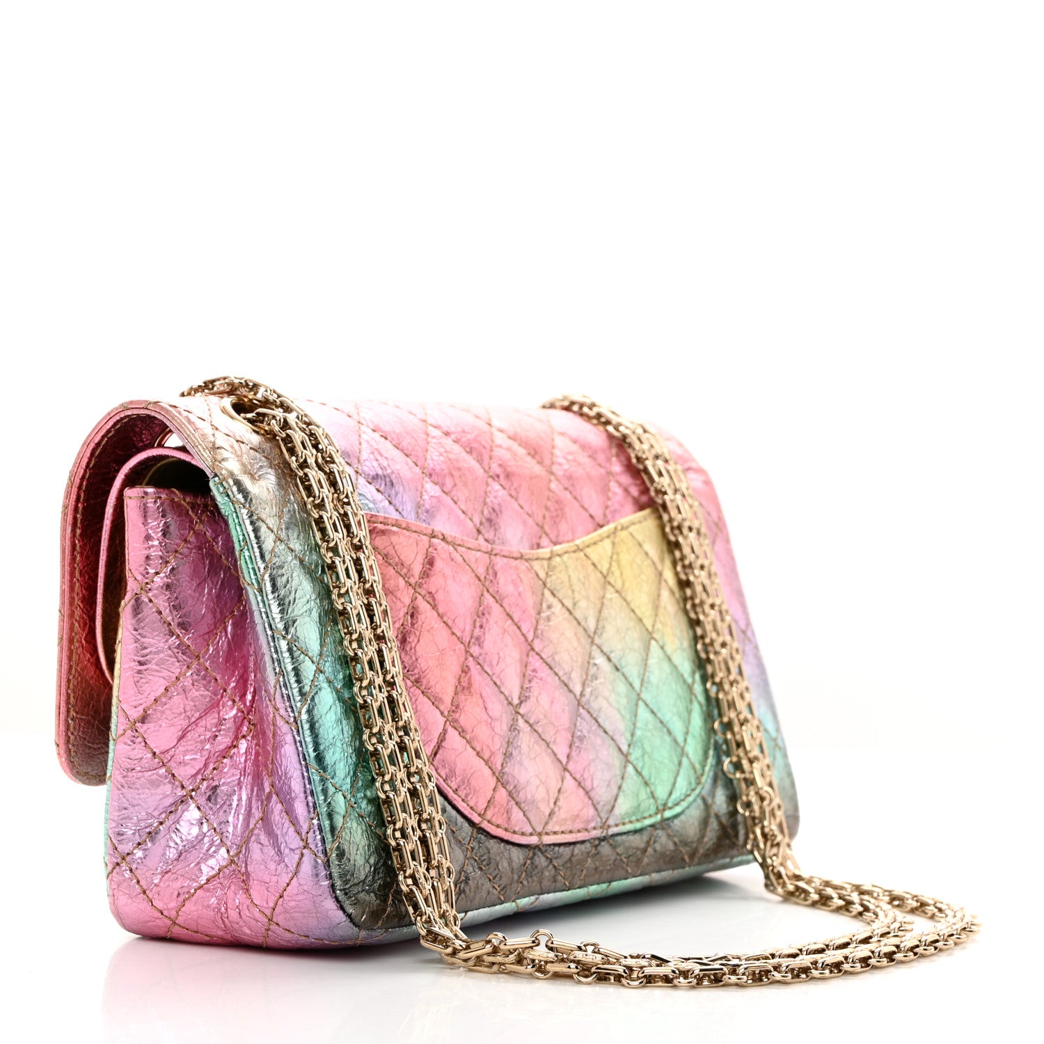 Chanel Metallic Goatskin Quilted 2.55 Reissue 225 Flap Multicolor 2 of 10