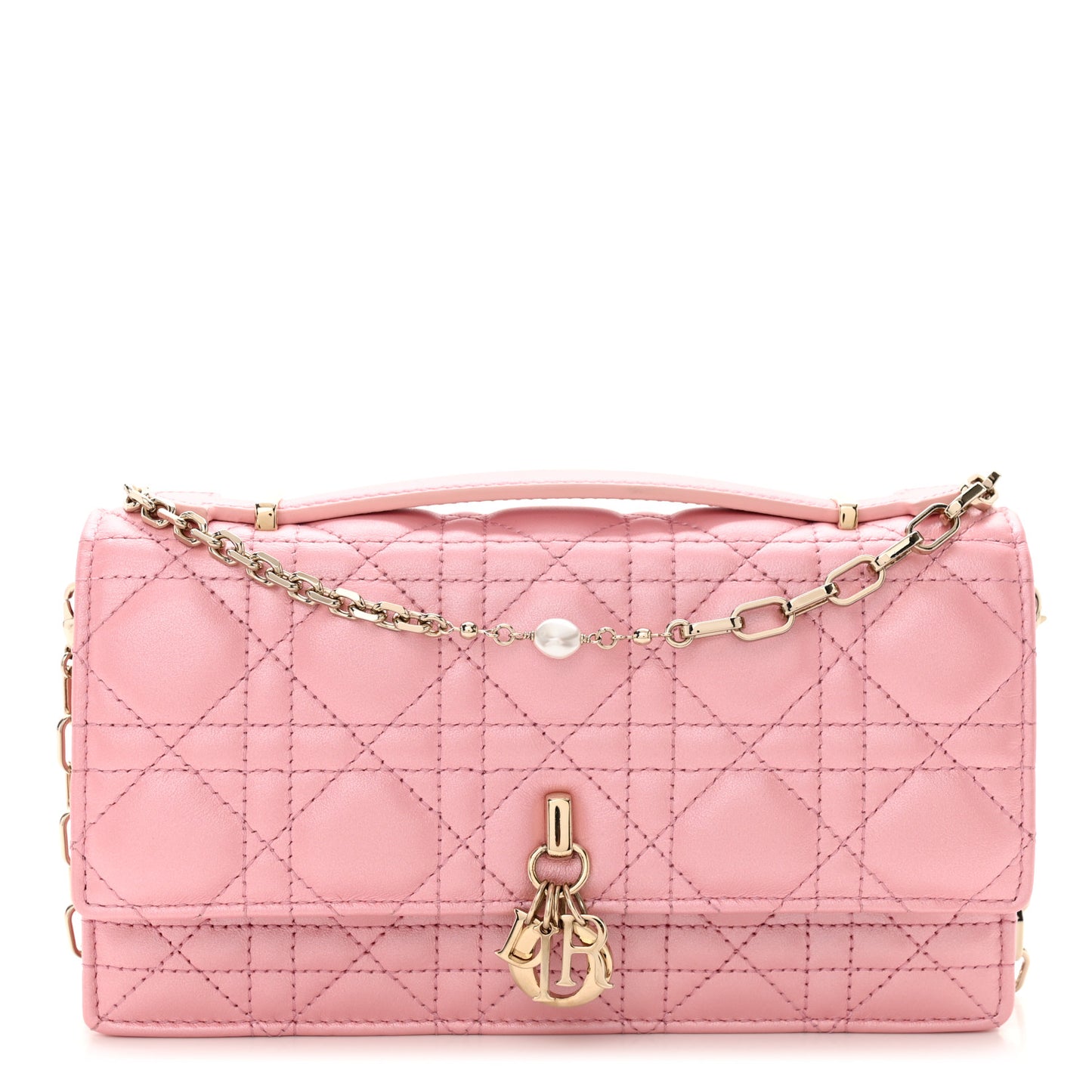 Lambskin Cannage Mini My Dior Top Handle Clutch