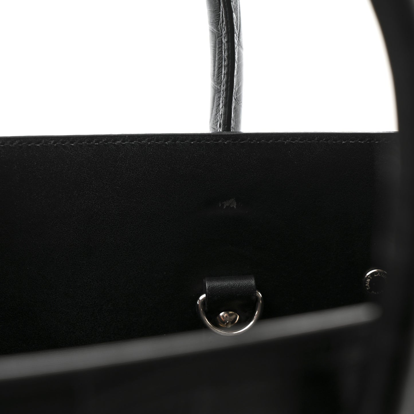 Calfskin Crocodile Embossed Small Sac de Jour Black