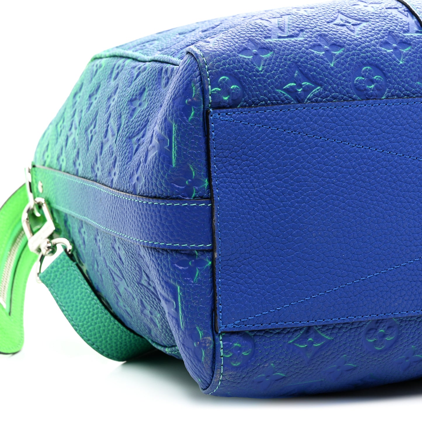 Taurillon Illusion Keepall Tote Bleu Vert