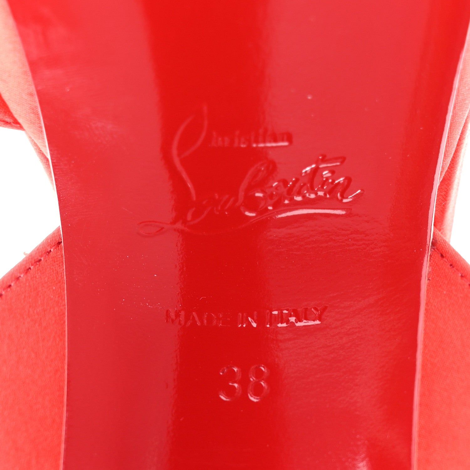 Christian Louboutin Crepe Satin Supermariza 130 Sandals 38 Ole 6 of 8