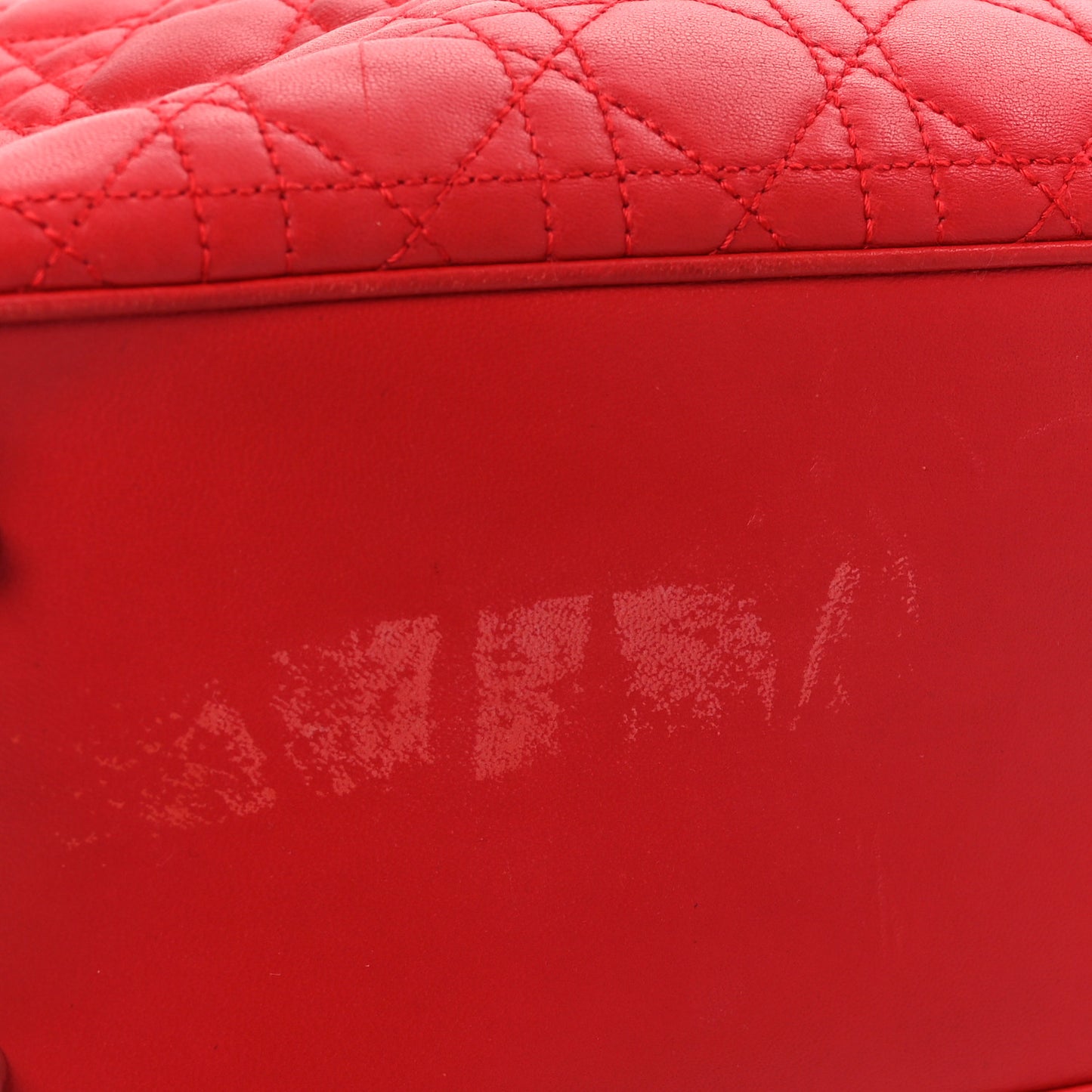 Lambskin Cannage XL Lady Dior Red