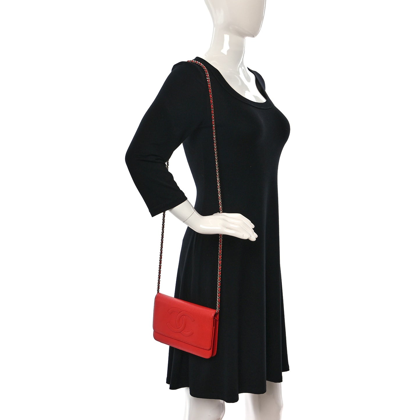 Caviar Timeless CC Wallet on Chain WOC Red