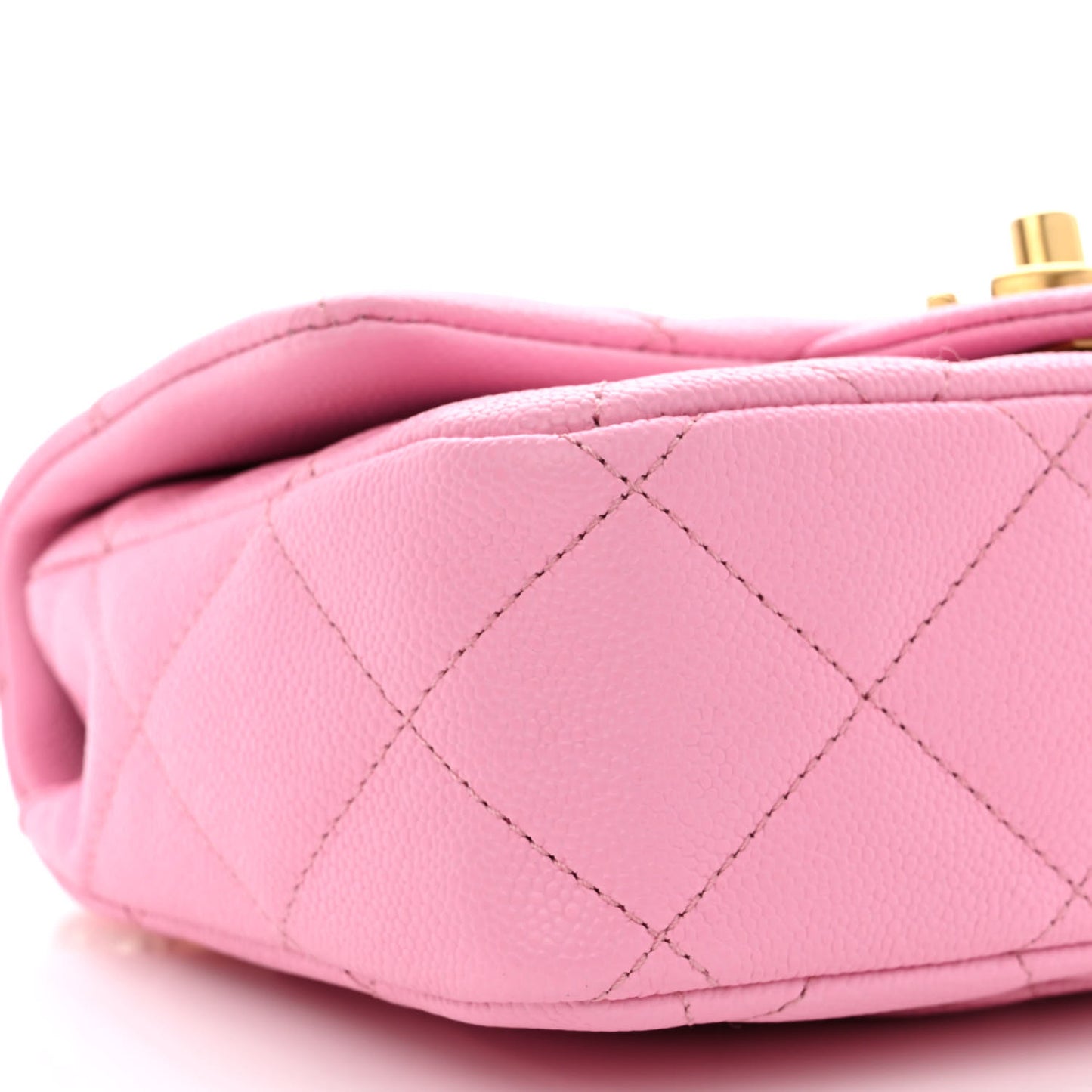Caviar Quilted Mini Sweetheart Flap Lilac