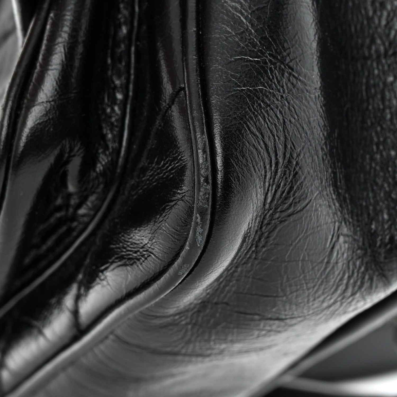 Saint Laurent Crinkled Calfskin Matelasse Monogram Baby Niki Chain Satchel Black 12 of 15