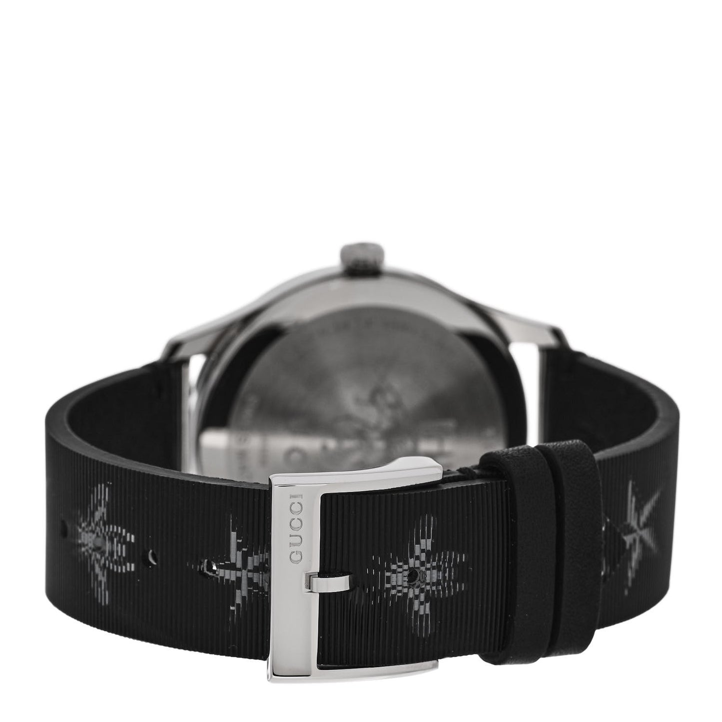 Stainless Steel Calfskin 38mm G-Timeless Bee Star Hologram Quartz Watch Black