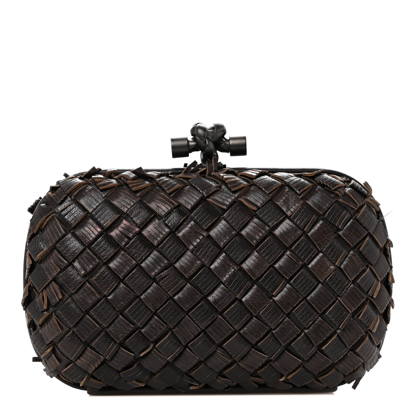 Nappa Fringe Intrecciato Knot Clutch Moro