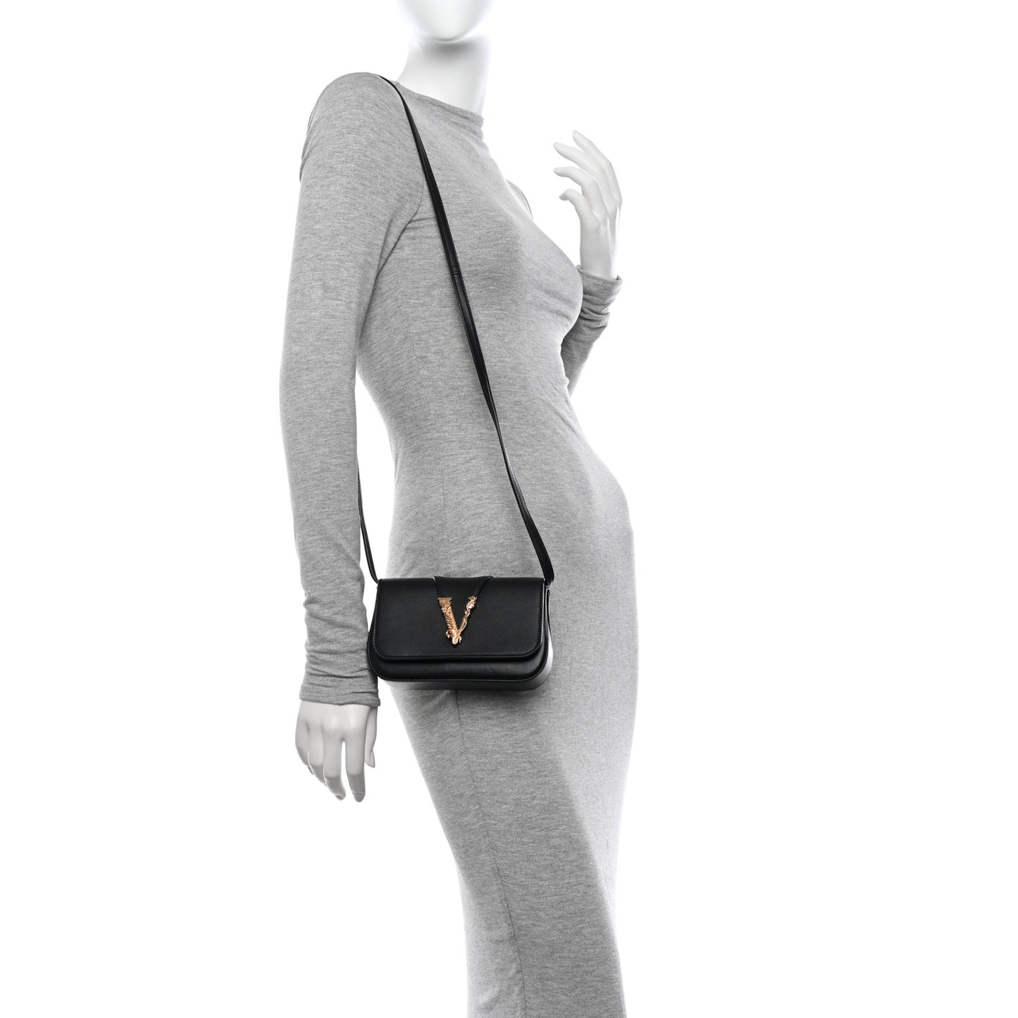 Vitello Virtus Crossbody Black
