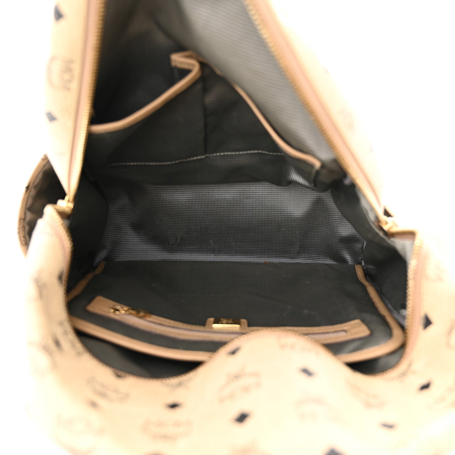 Visetos Medium Side Studs Stark Backpack Beige