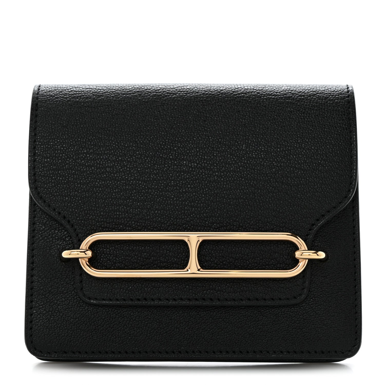 Hermes Chevre Mysore Roulis Slim Wallet Black 1 of 7