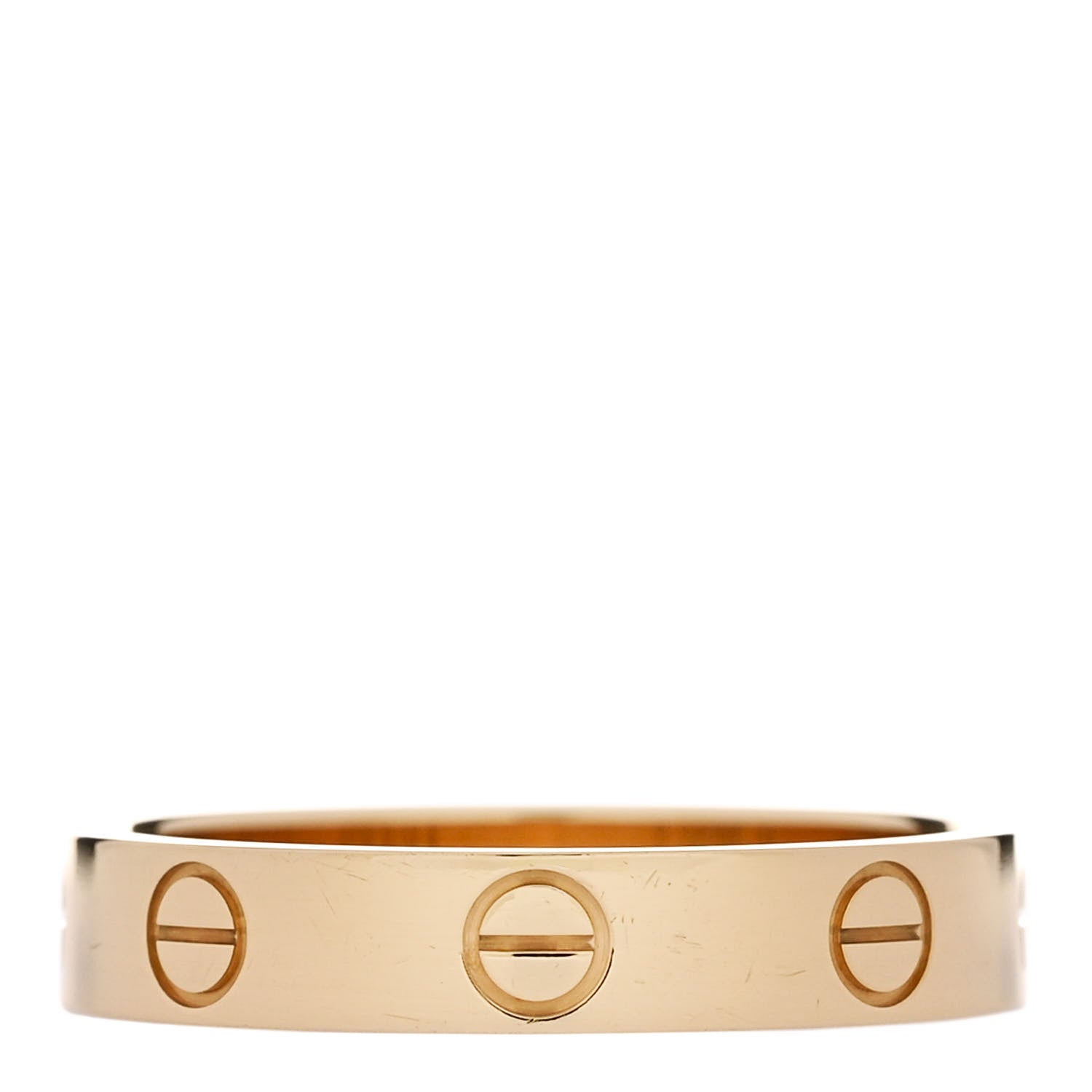 Cartier 18K Yellow Gold 3.5mm LOVE Wedding Band Ring 53 6.5 3 of 5