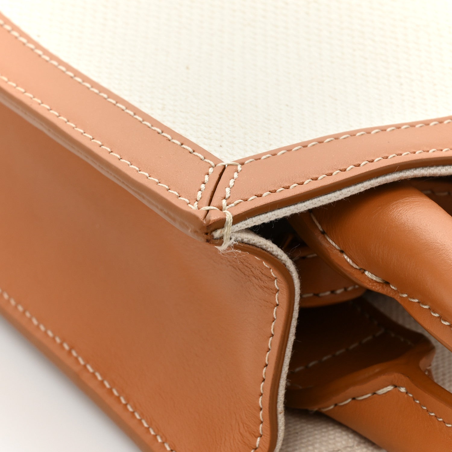 Celine Canvas Calfskin Mini Vertical Cabas Natural Tan 18 of 18