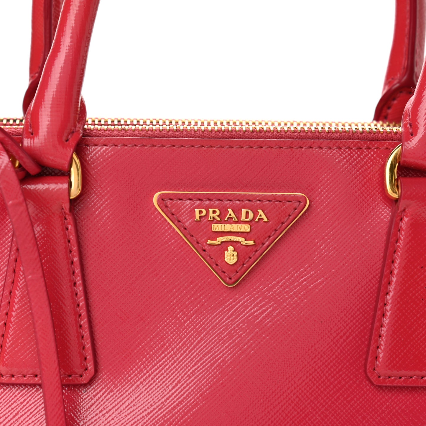 Saffiano Vernice Mini Galleria Double Zip Tote Peonia