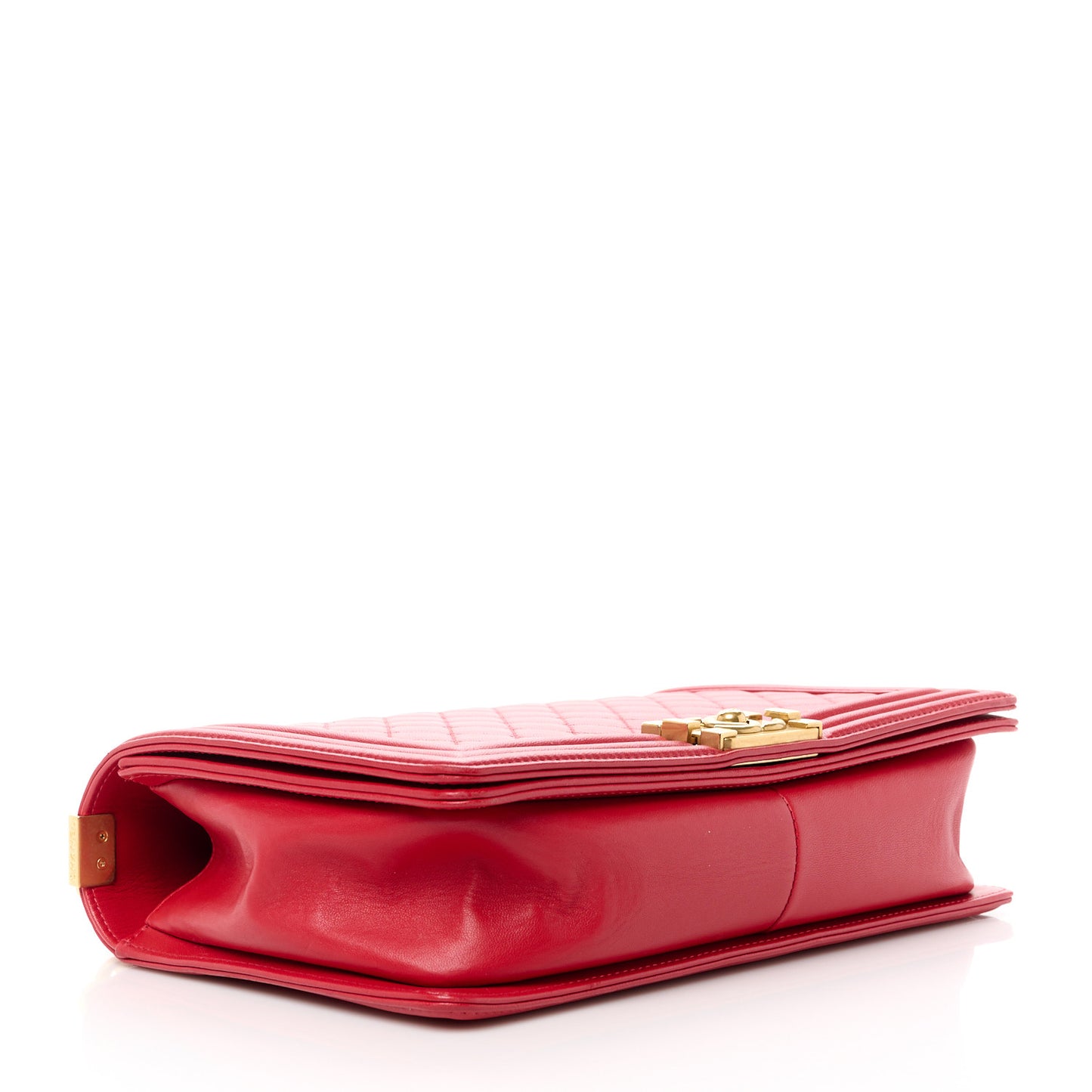 Lambskin Quilted New Medium Boy Flap Red