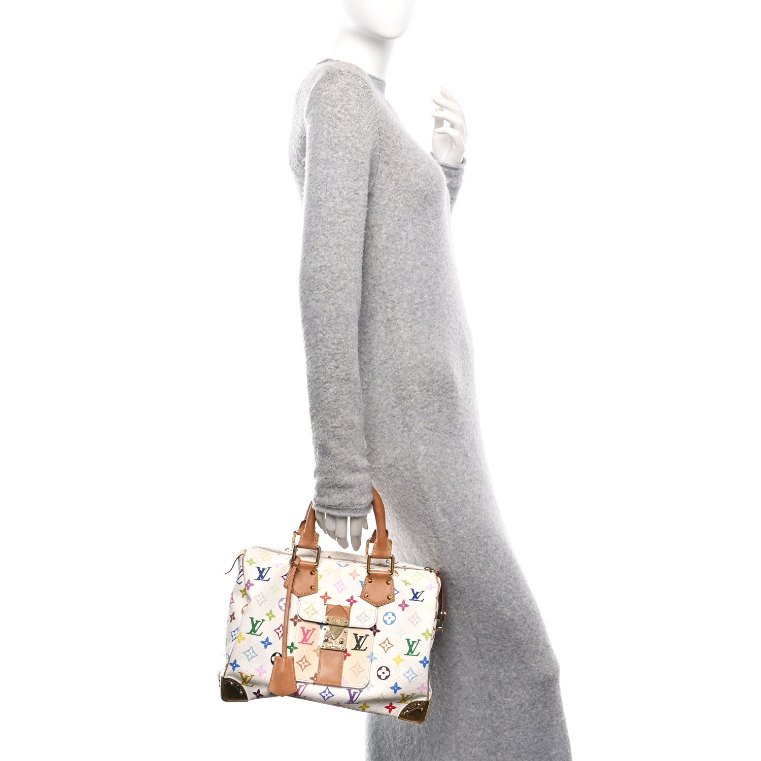 Louis Vuitton Monogram Multicolor Speedy 30 White 2 of 10