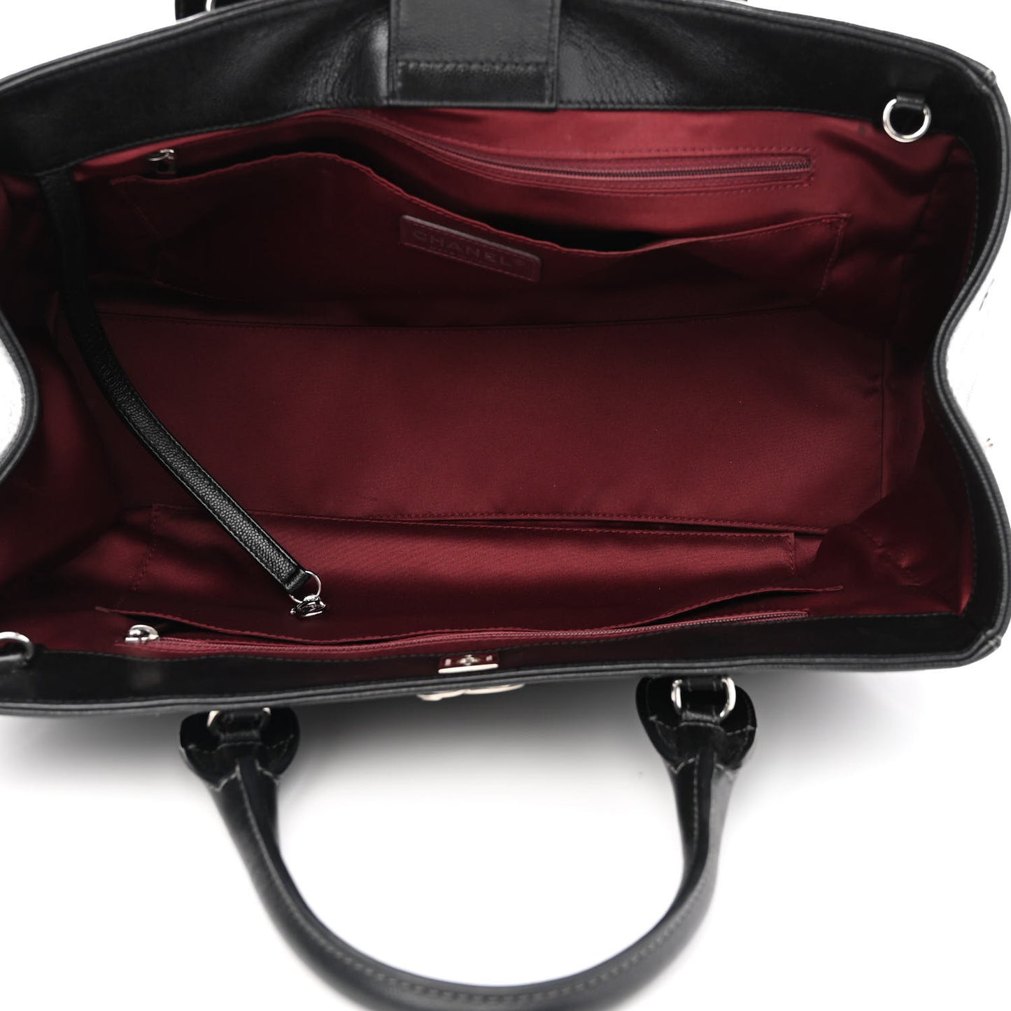 Caviar Medium Cerf Executive Shopper Tote Black