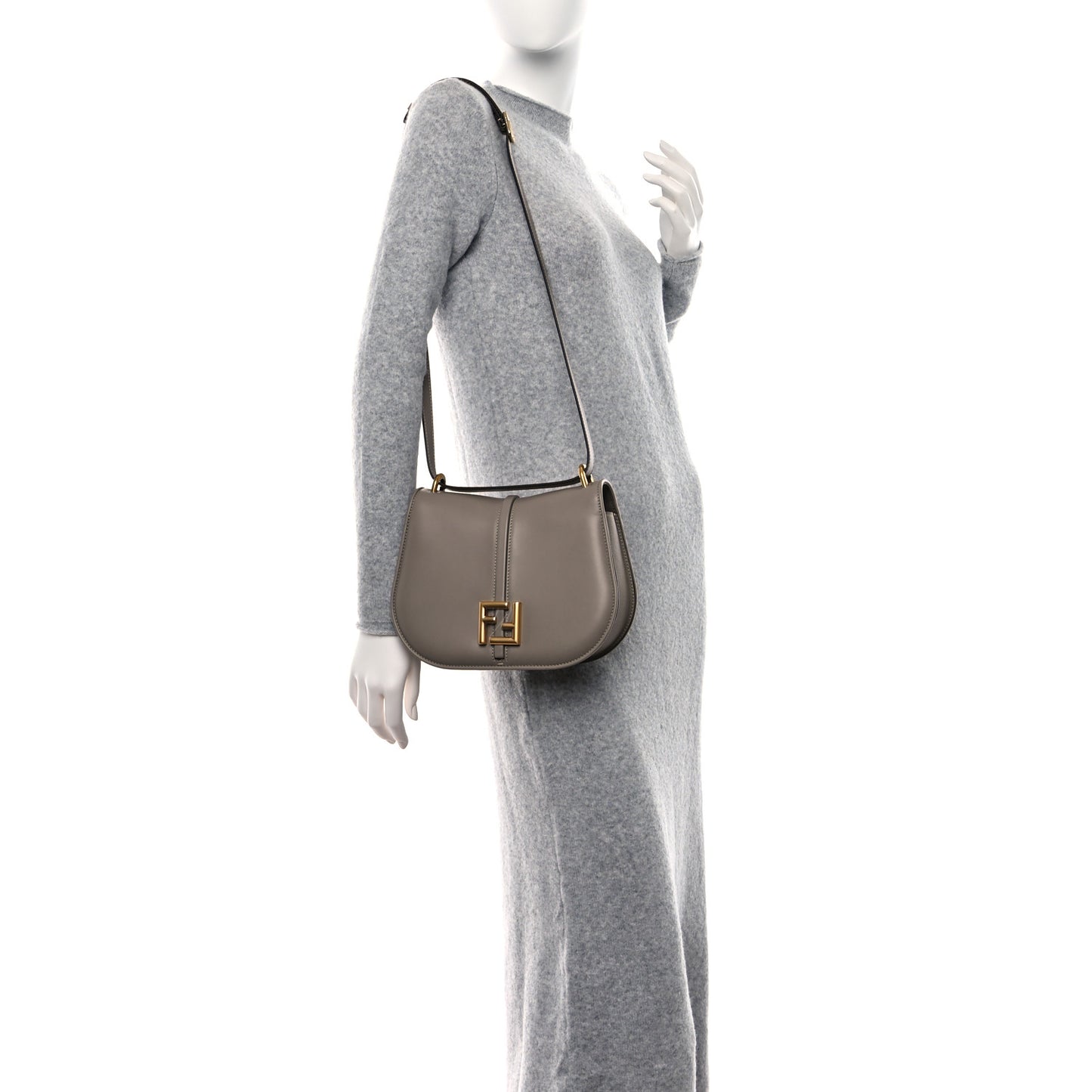 Vitello Brenta Cher Medium Fendi C'Mon Tortora