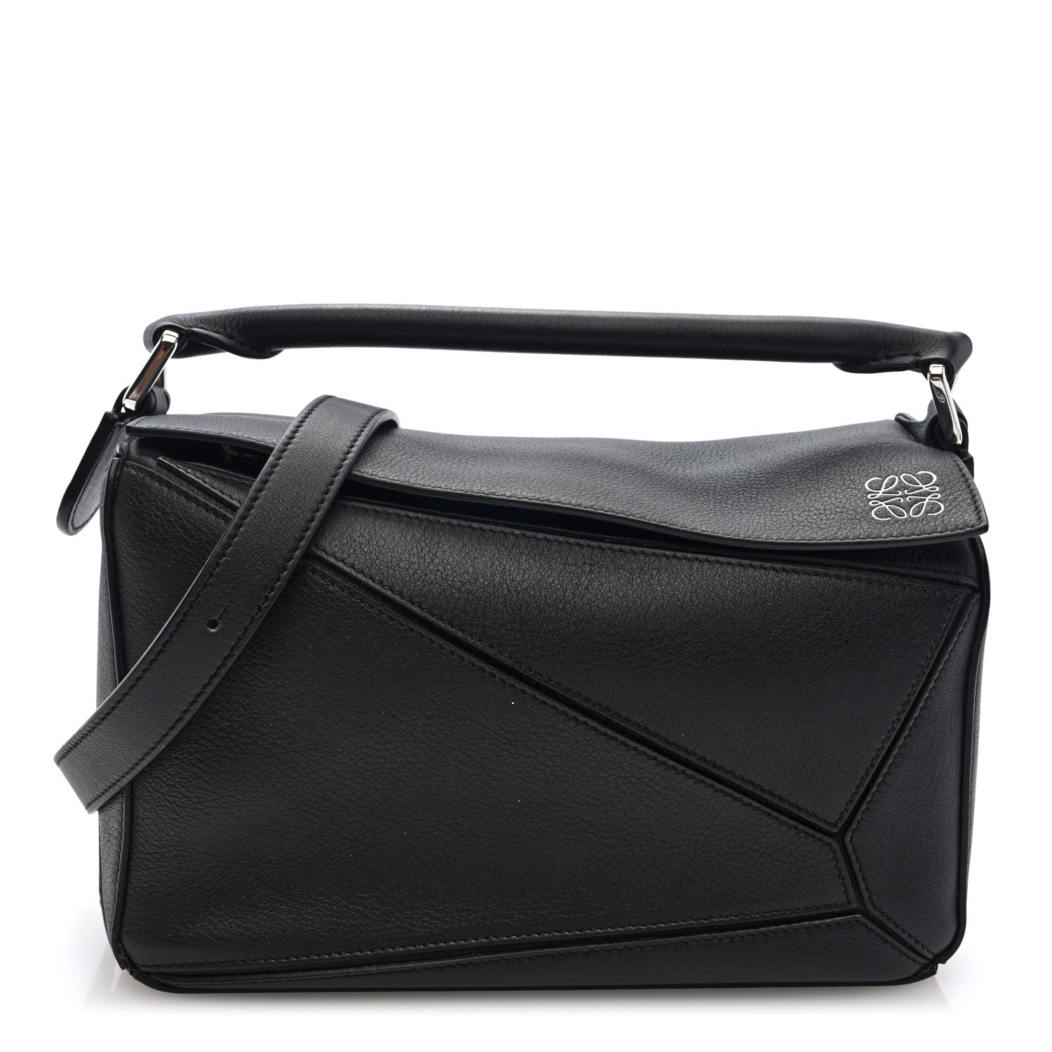 Loewe Calfskin Small Puzzle Bag Black 1 of 10