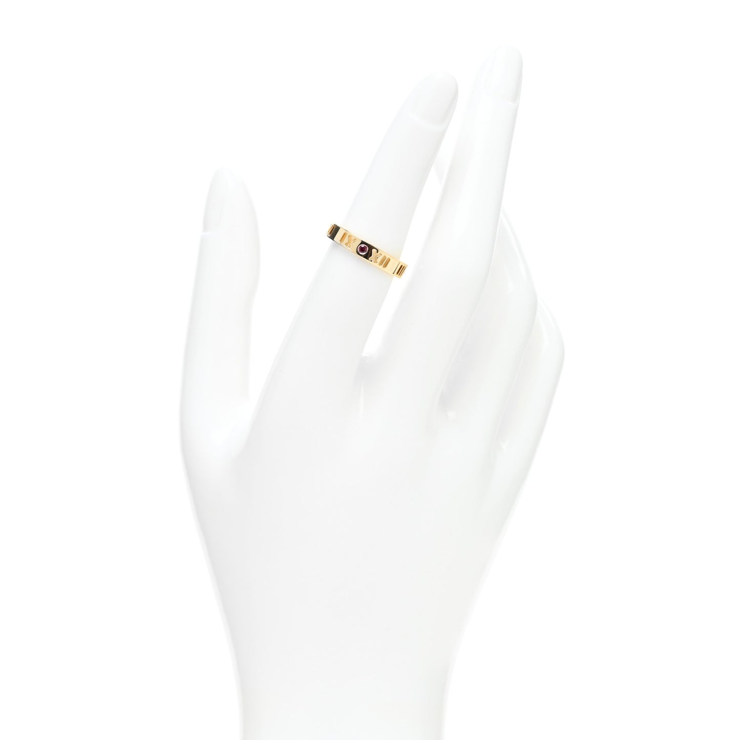 18K Yellow Gold Ruby Atlas Pierced Ring 51 5.75