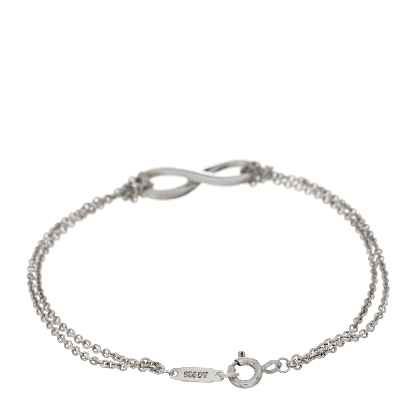 Sterling Silver Infinity Double Chain Bracelet