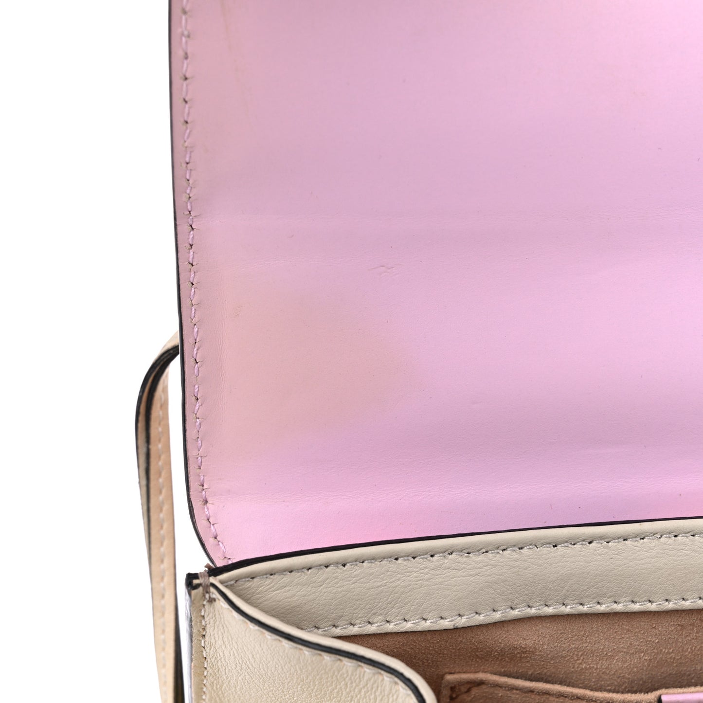 GG Supreme Monogram Les Pommes Small Padlock Shoulder Bag Beige Ebony Multicolor Pink
