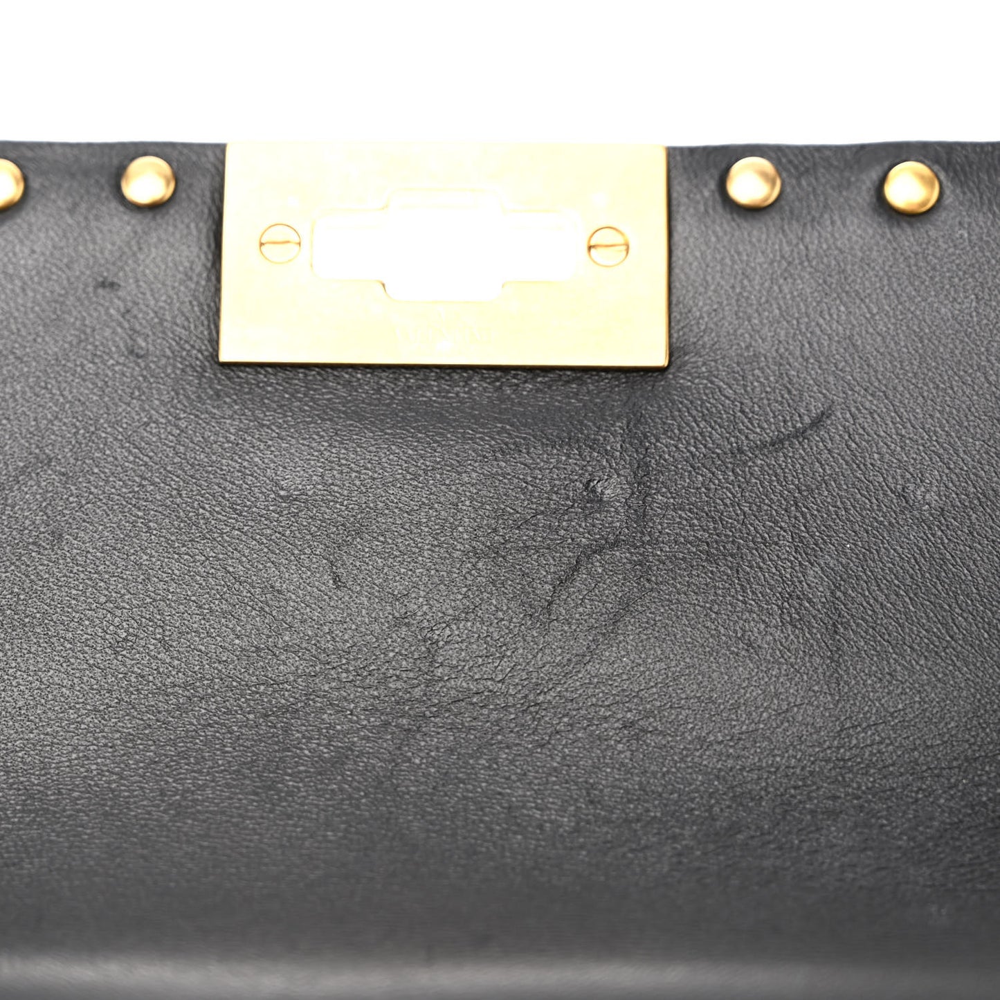 Nappa Medium Rockstud Spike Shoulder Bag Light Cuir