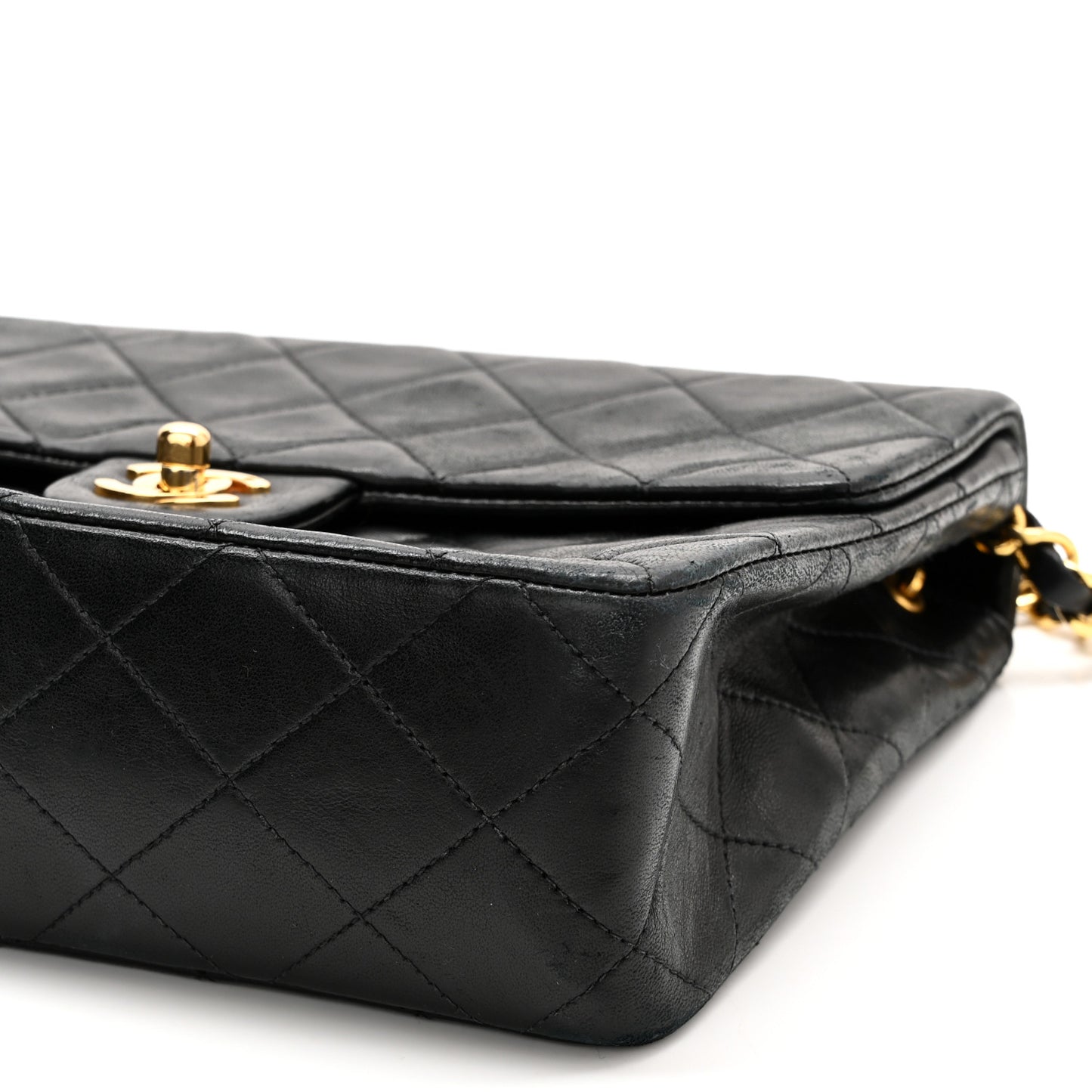 Lambskin Mini Square Flap Black