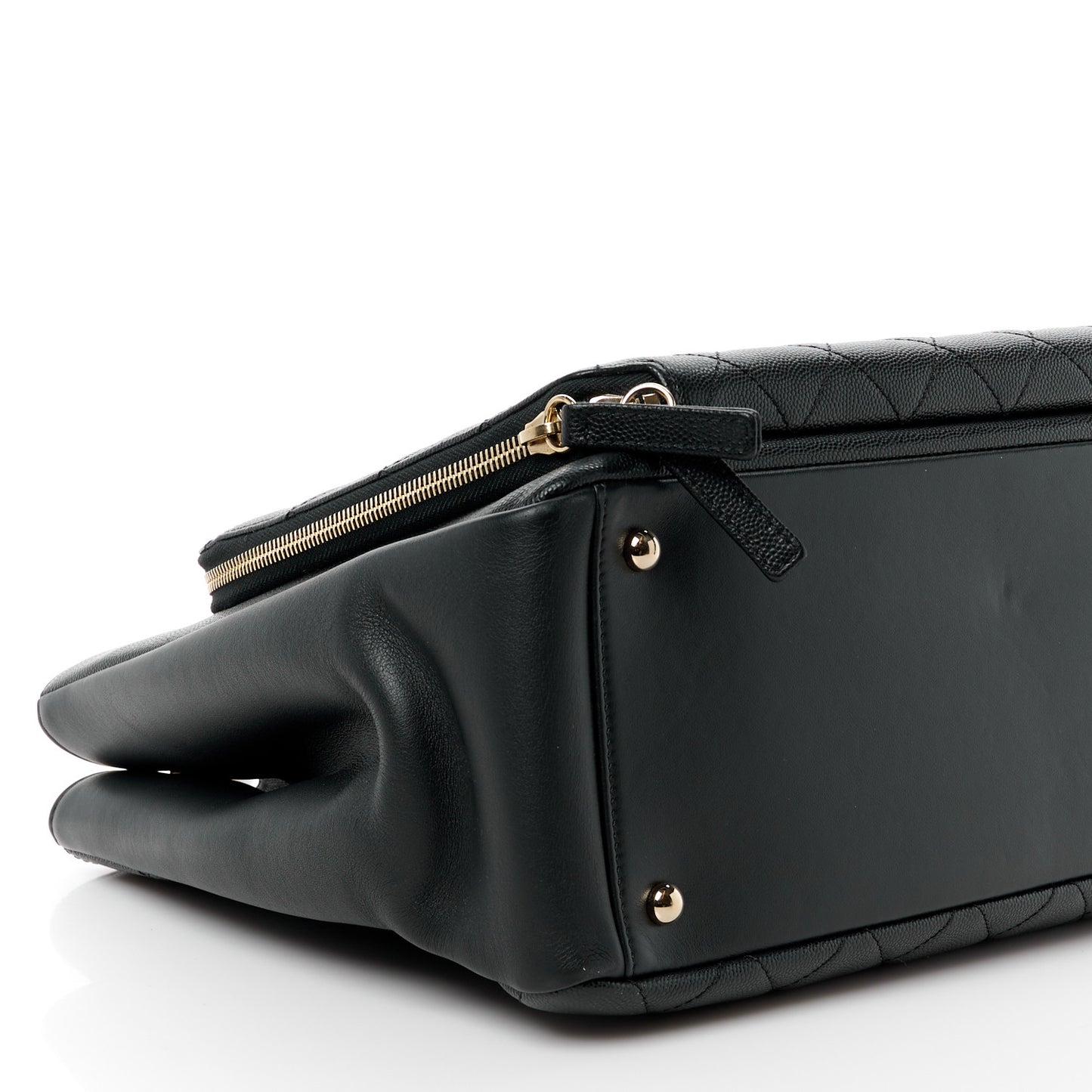 Caviar Quilted Large Business Affinity Shopping Bag Black