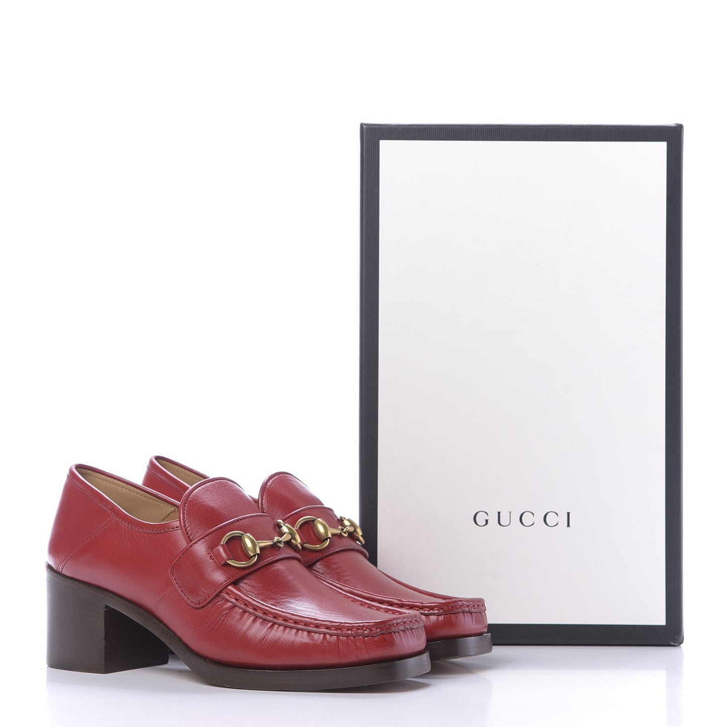 Malaga Kid Horsebit Loafer Pumps 37 Hibiscus Red