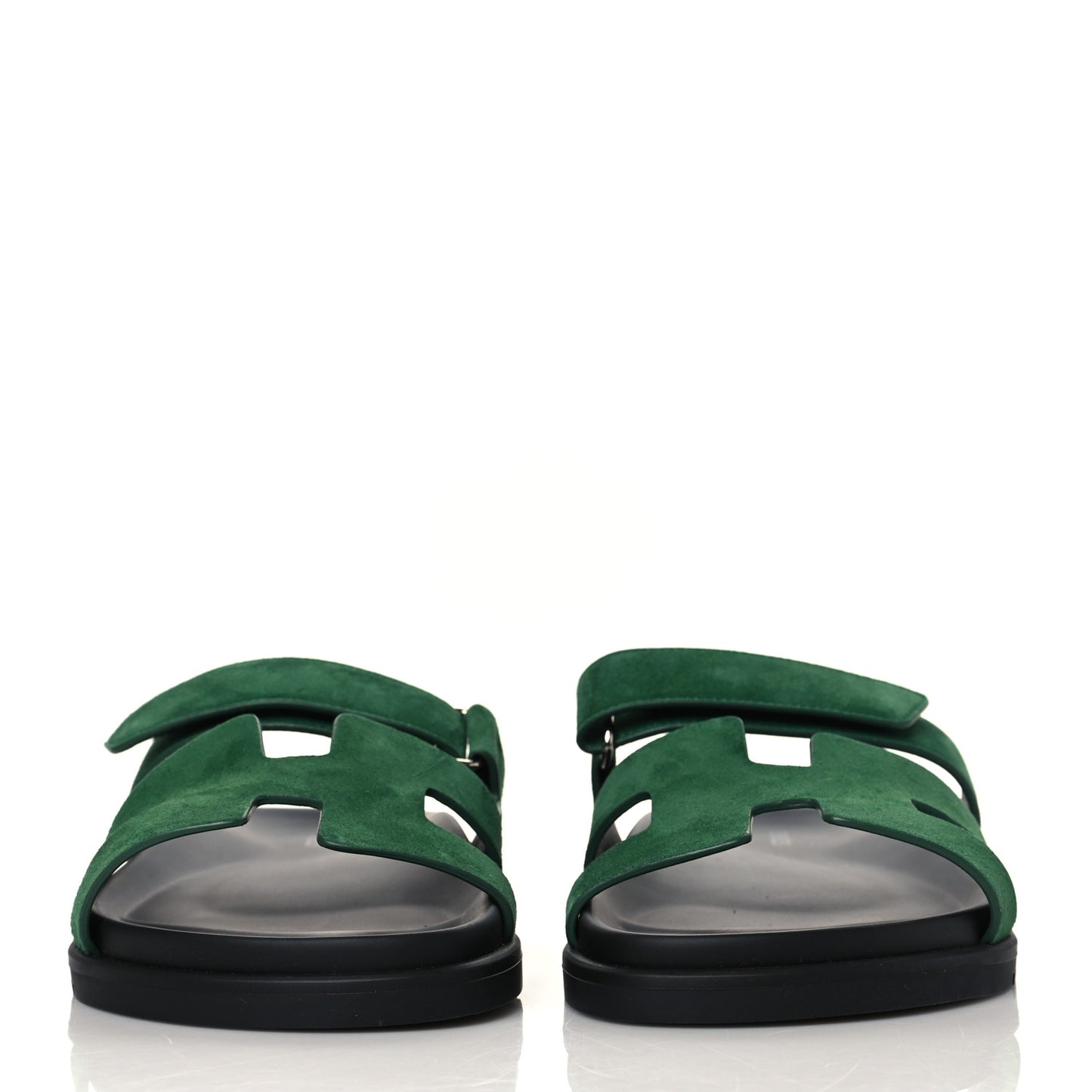 Suede Goatskin Womens Chypre Sandals 38 Vert Electrique