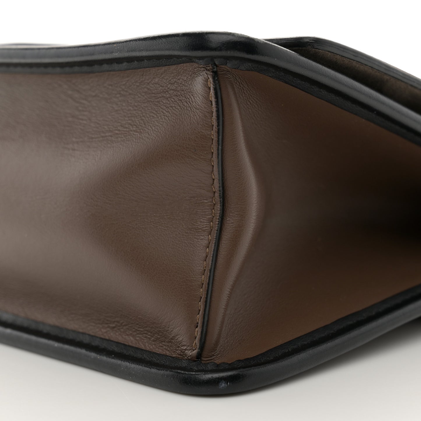 Vitello Century F is Fendi Bi-Color FF 1974 Embossed Small Kan I Shoulder Bag Maya Black